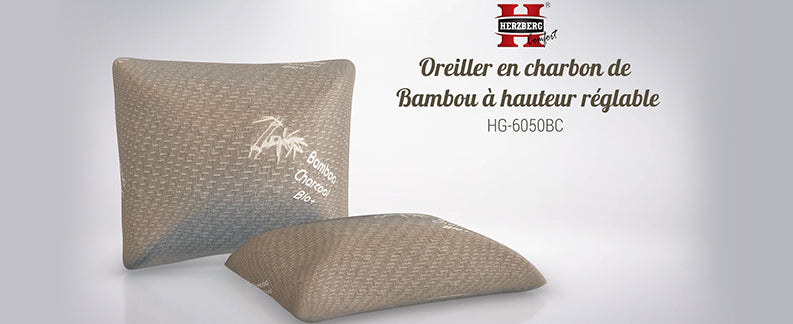 Oreiller au Charbon de Bambou 60x50 cm