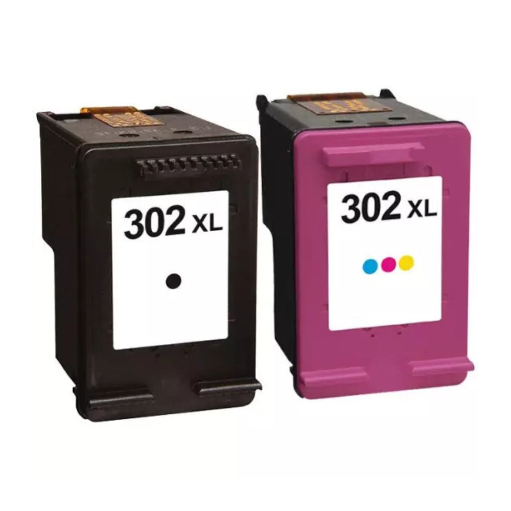 Pack 2 de Cartouches 302 XL Compatibles pour Imprimante HP 302 XL