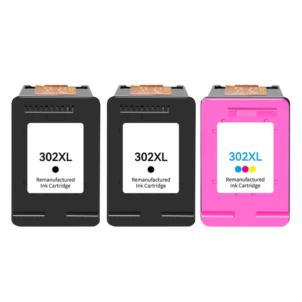 Pack 3 de Cartouches 302 XL Compatibles pour Imprimante HP 302 XL