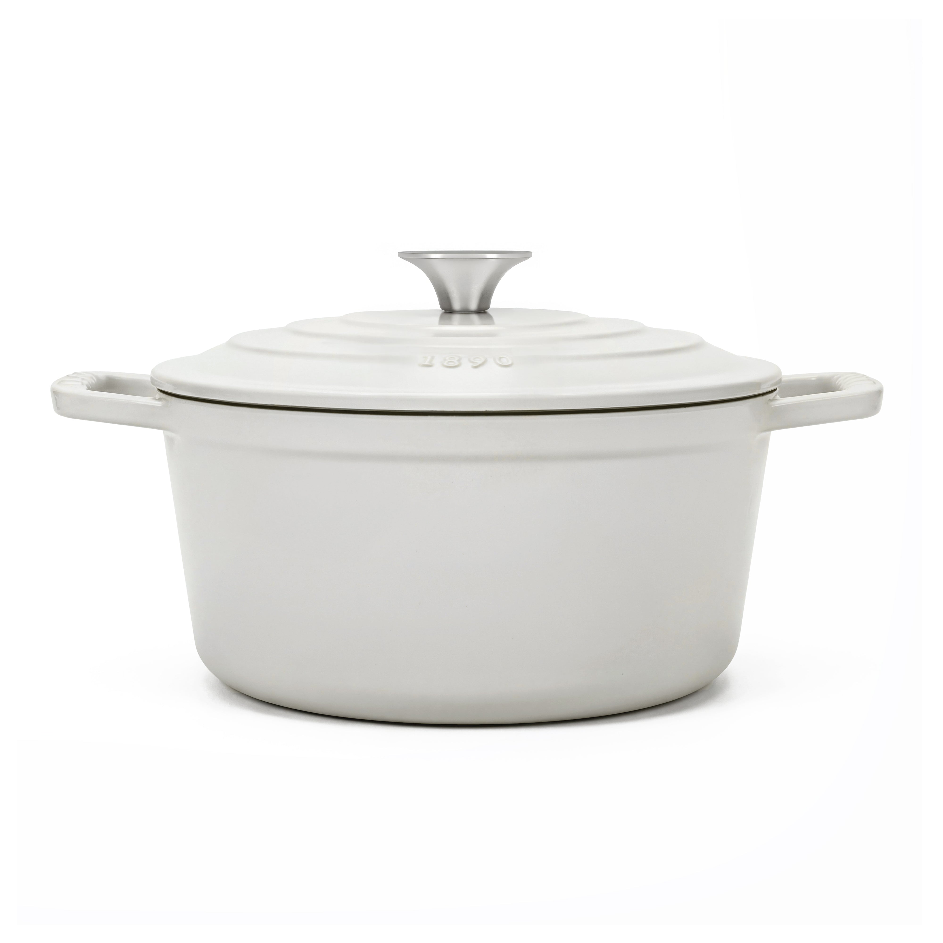 Cocotte en fonte ronde 22cm beige