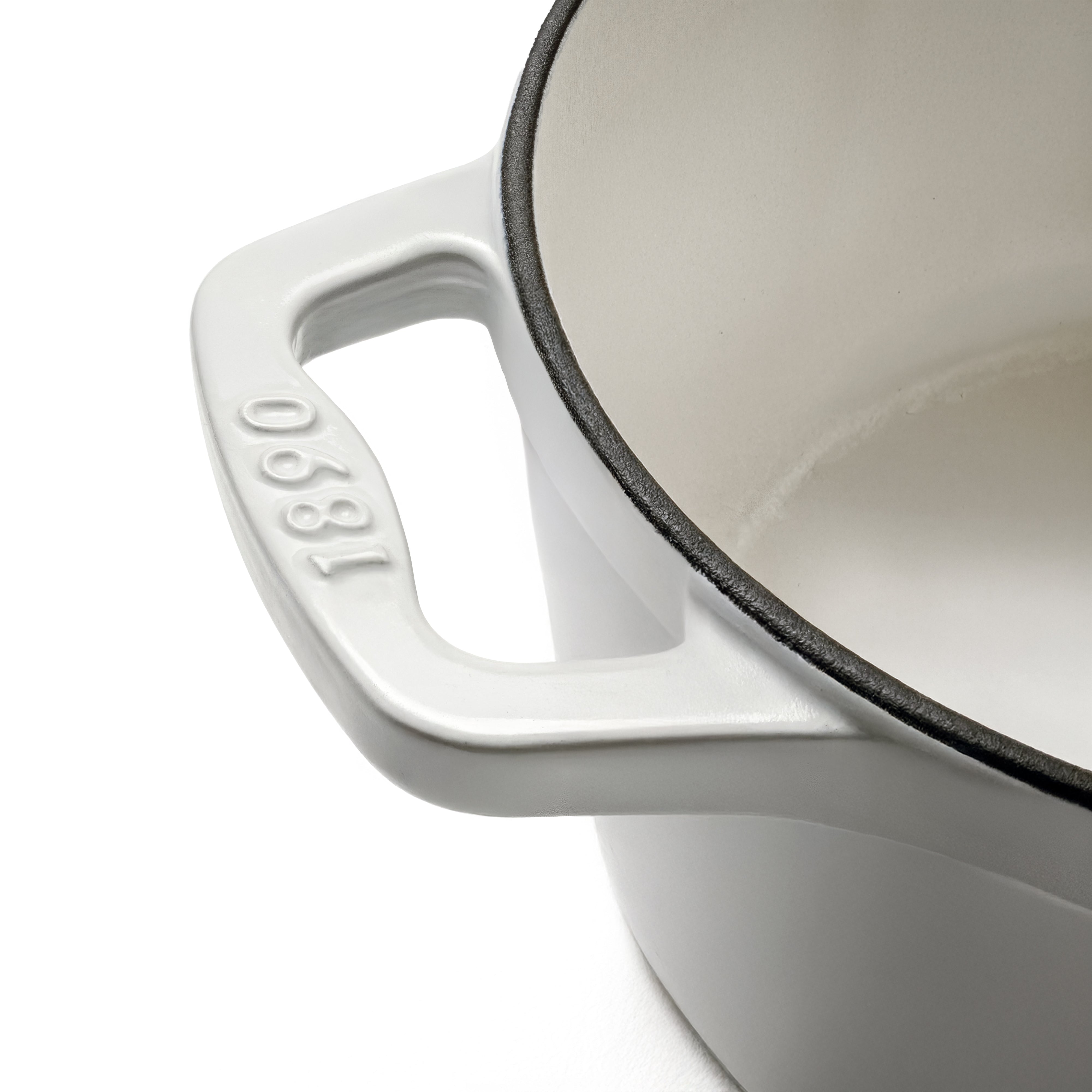 Cocotte en fonte ronde 22cm beige