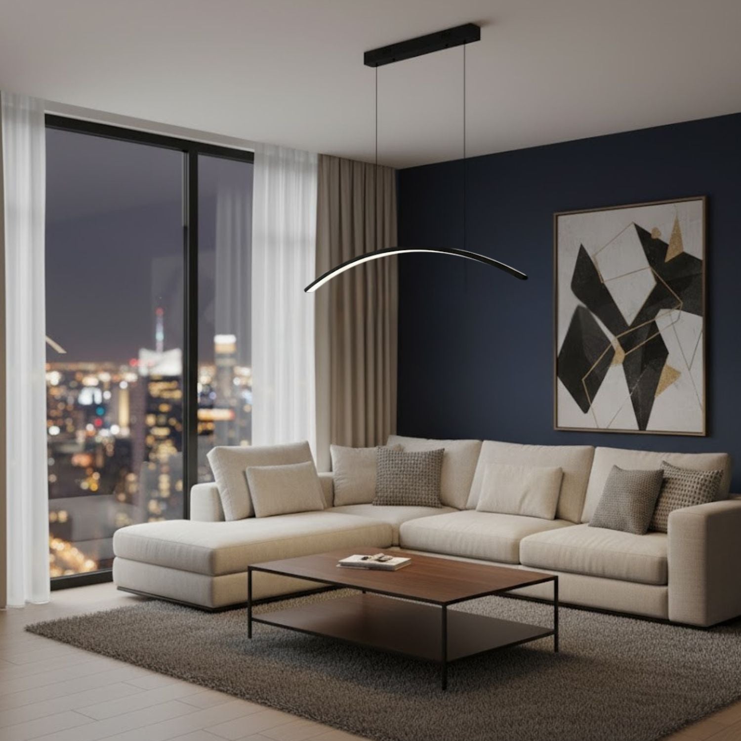 Suspension dimmable Keula noire