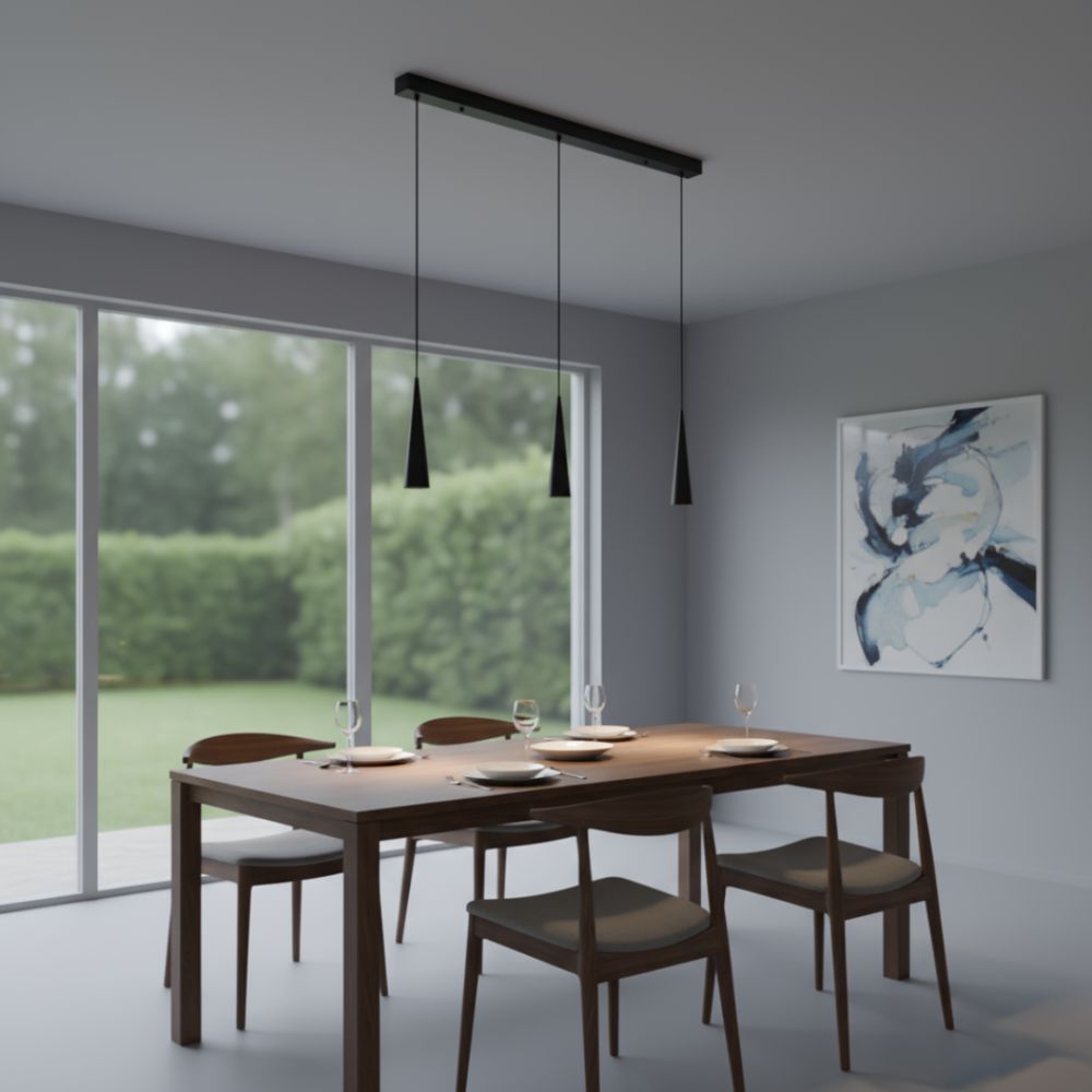 Suspension d’interieur dimmable mavea noire