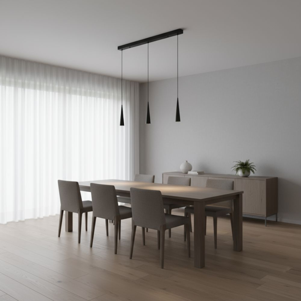 Suspension d’interieur dimmable mavea noire