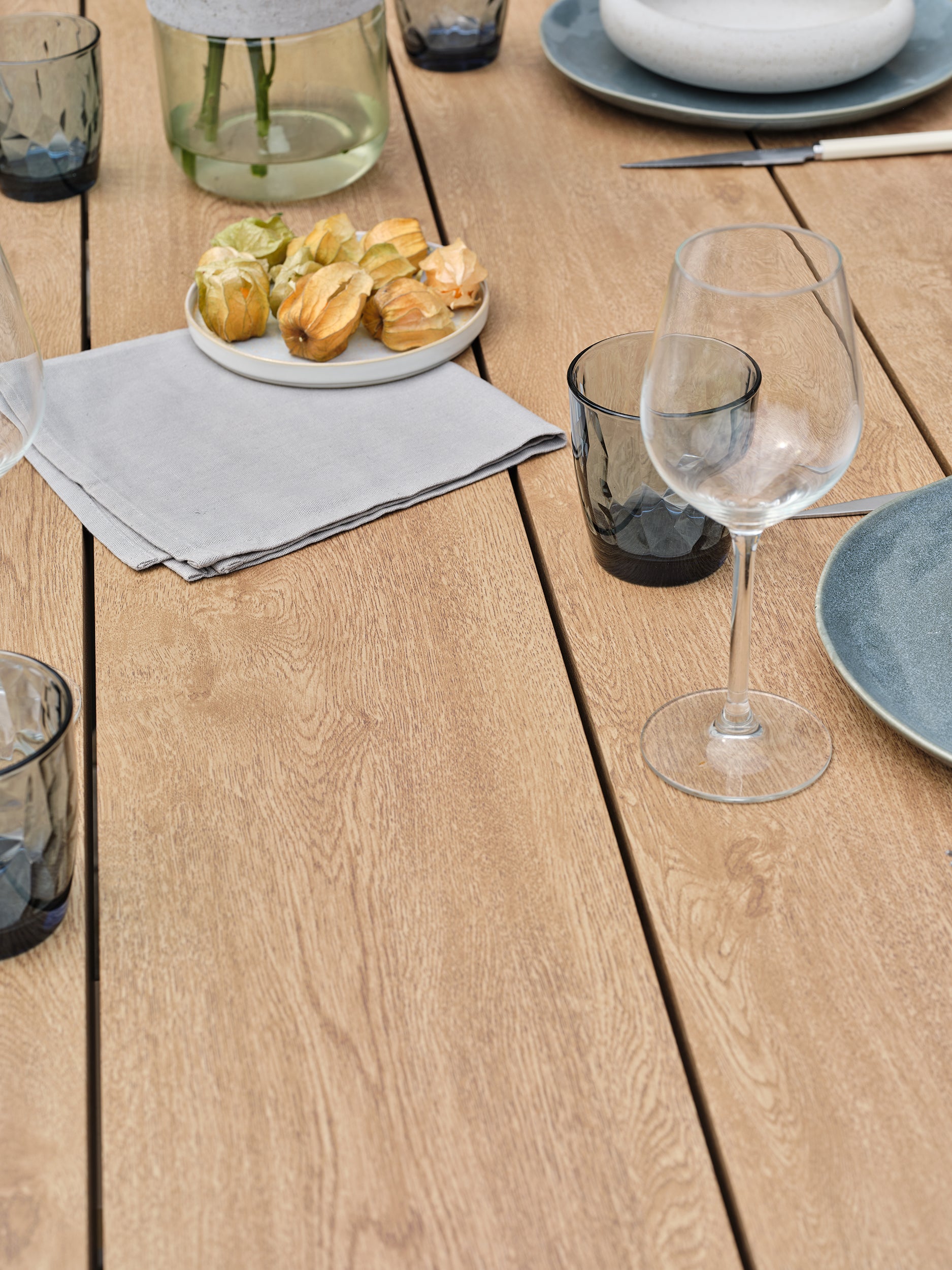 Table de jardin aluminium Kelia 8 personnes - Gris anthracite 220 cm