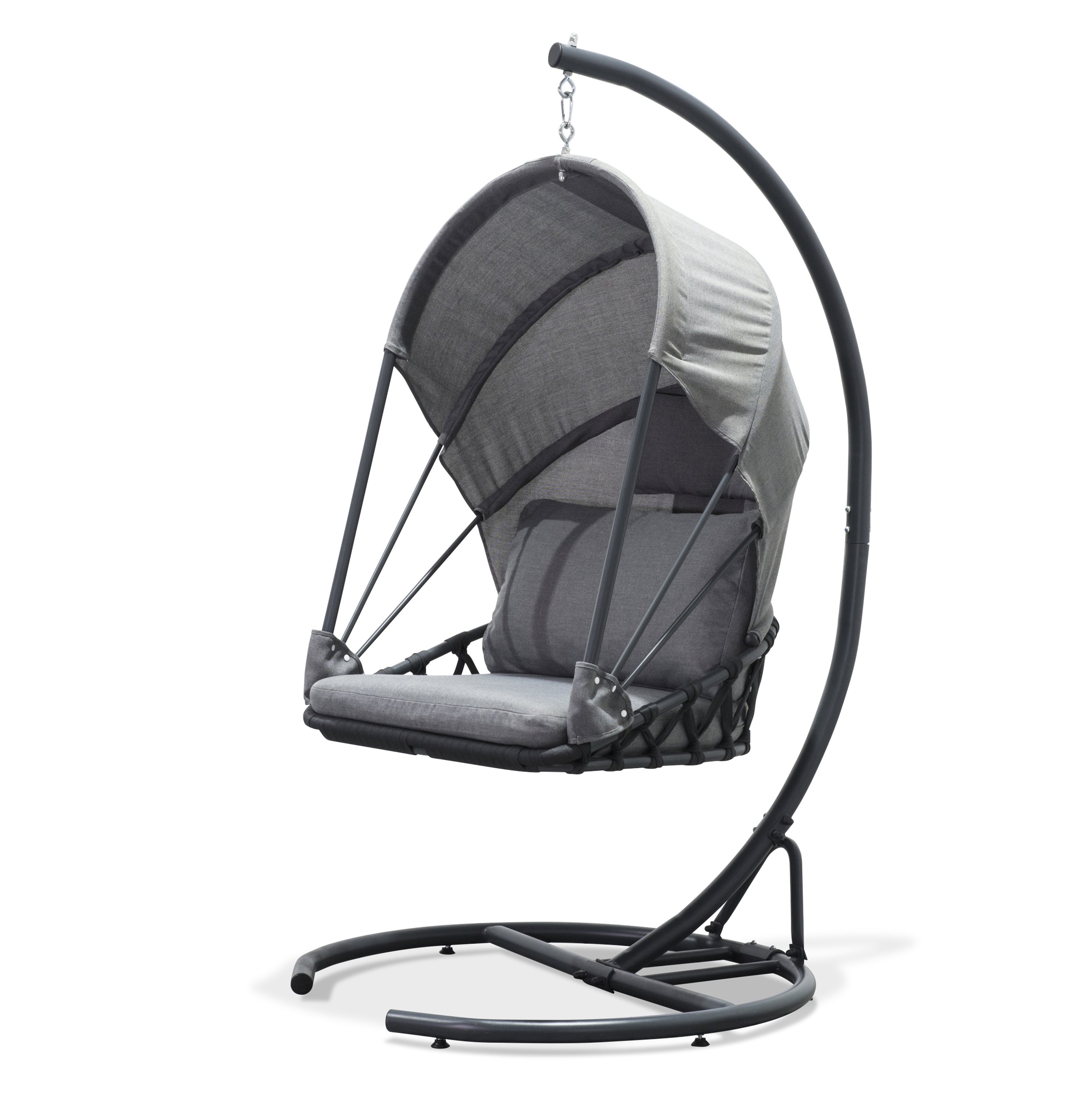 Balancelle de jardin LACANAU avec coussins - GRIS ANTHRACITE