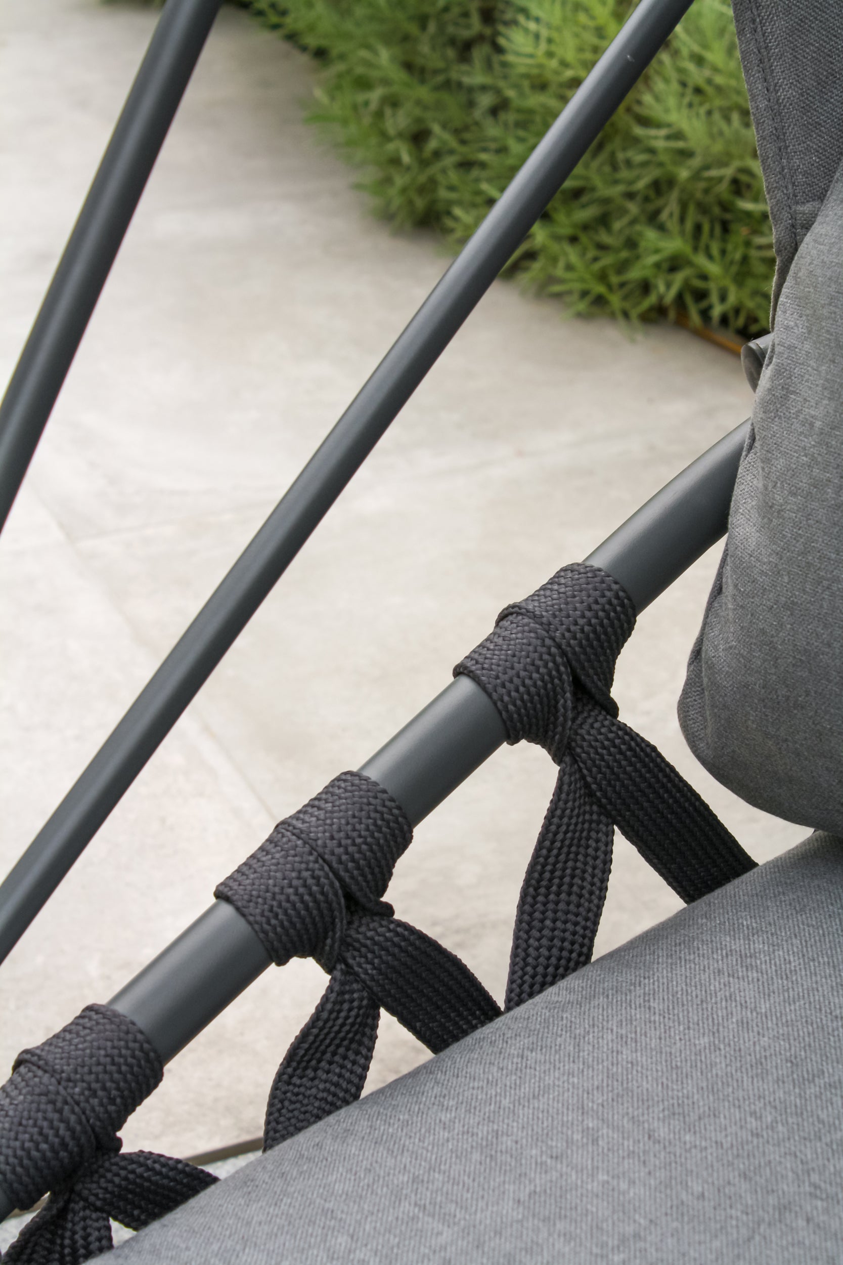 Balancelle de jardin LACANAU avec coussins - GRIS ANTHRACITE