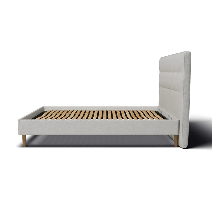 Ensemble lit + tête de lit - Blanc - Collection Léa