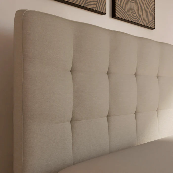 Ensemble lit + tête de lit - Blanc - Collection Léa