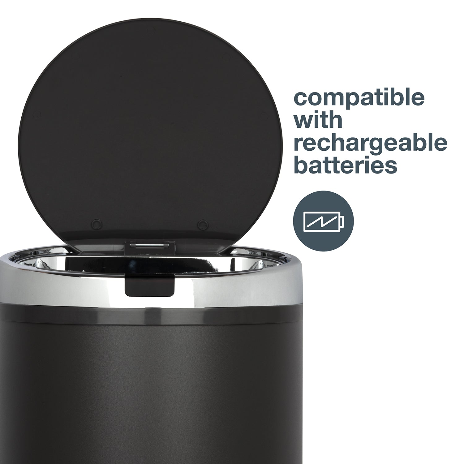 Poubelle automatique 42L - édition gris foncé