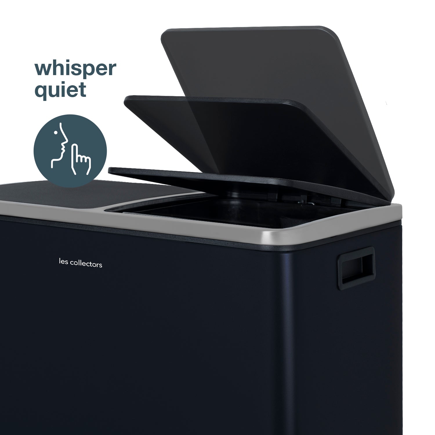 Poubelle de tri 2x30L Bleu Nuit