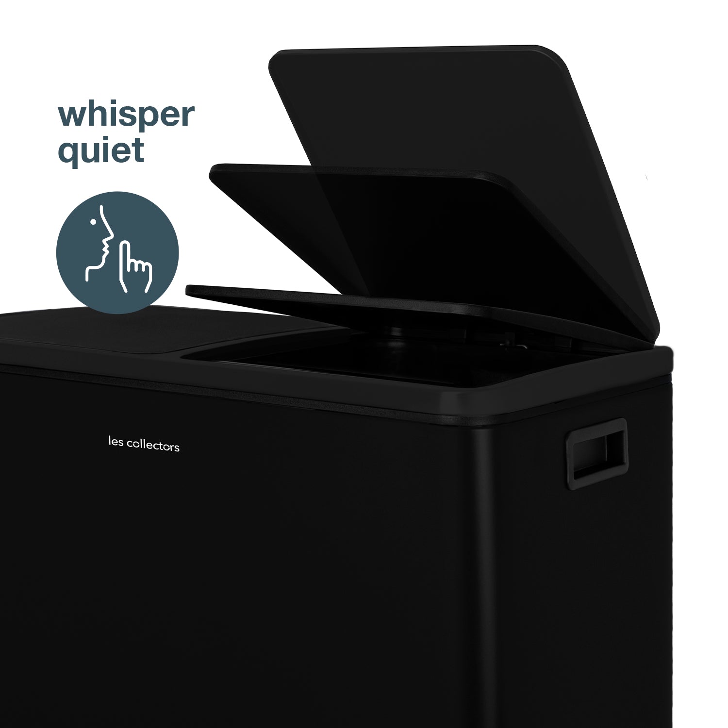 Poubelle de tri 2x30L Noir