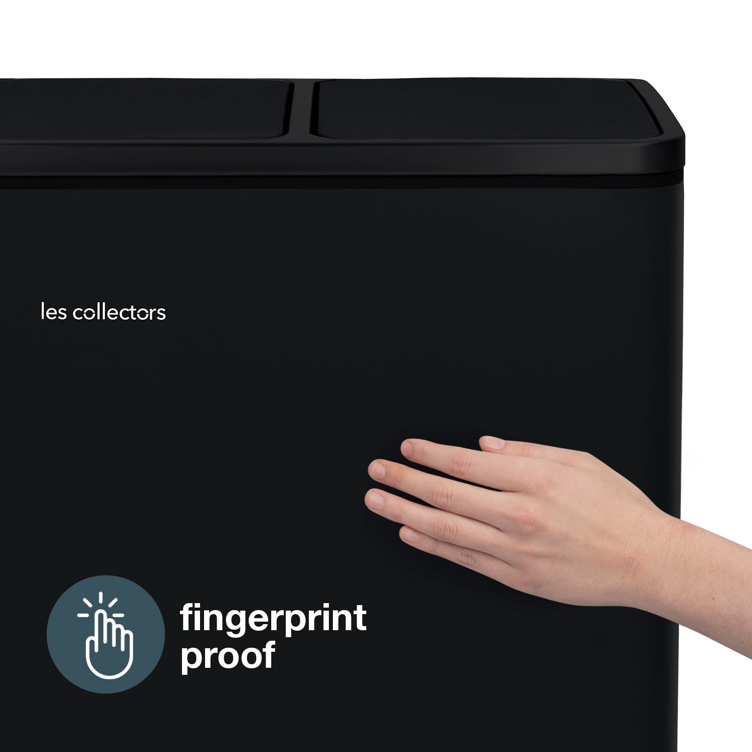 Poubelle de tri 3x18L Noir