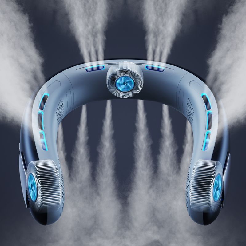 Ventilateur portable de cou bleu marine medium