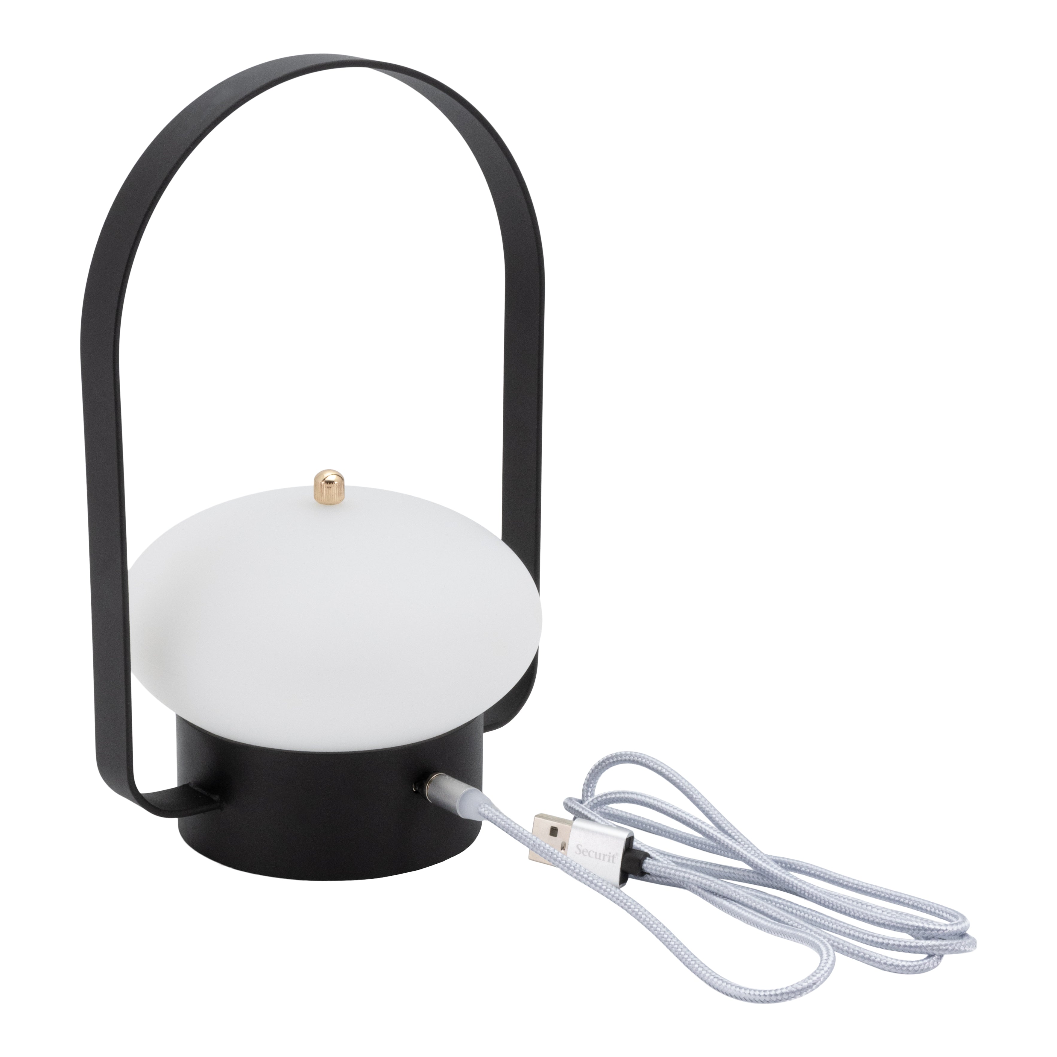 Lampe de table LED sans fil rechargeable Barcelone - noire - intérieur & extérieur