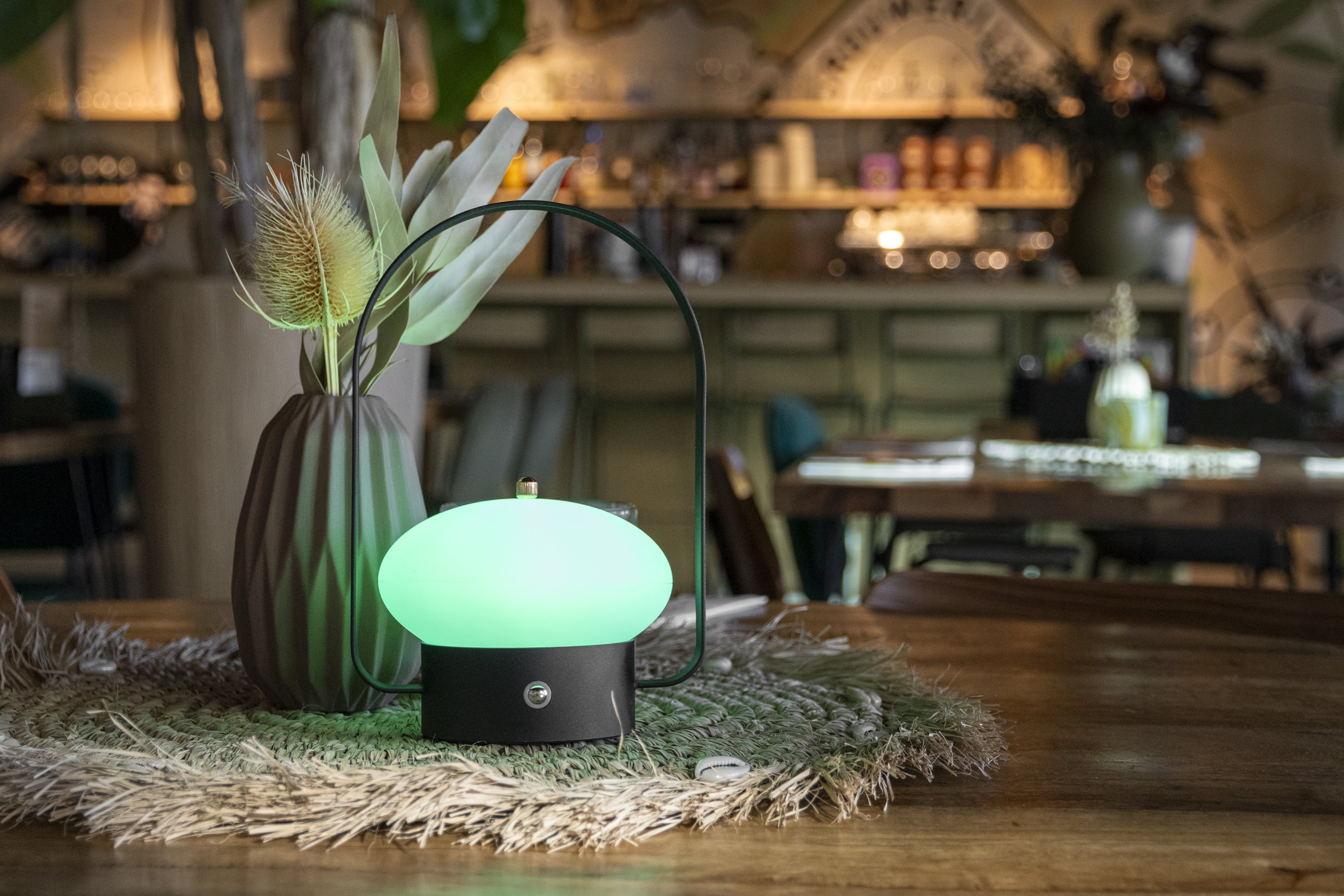 Lampe de table LED sans fil rechargeable Barcelone - noire - intérieur & extérieur