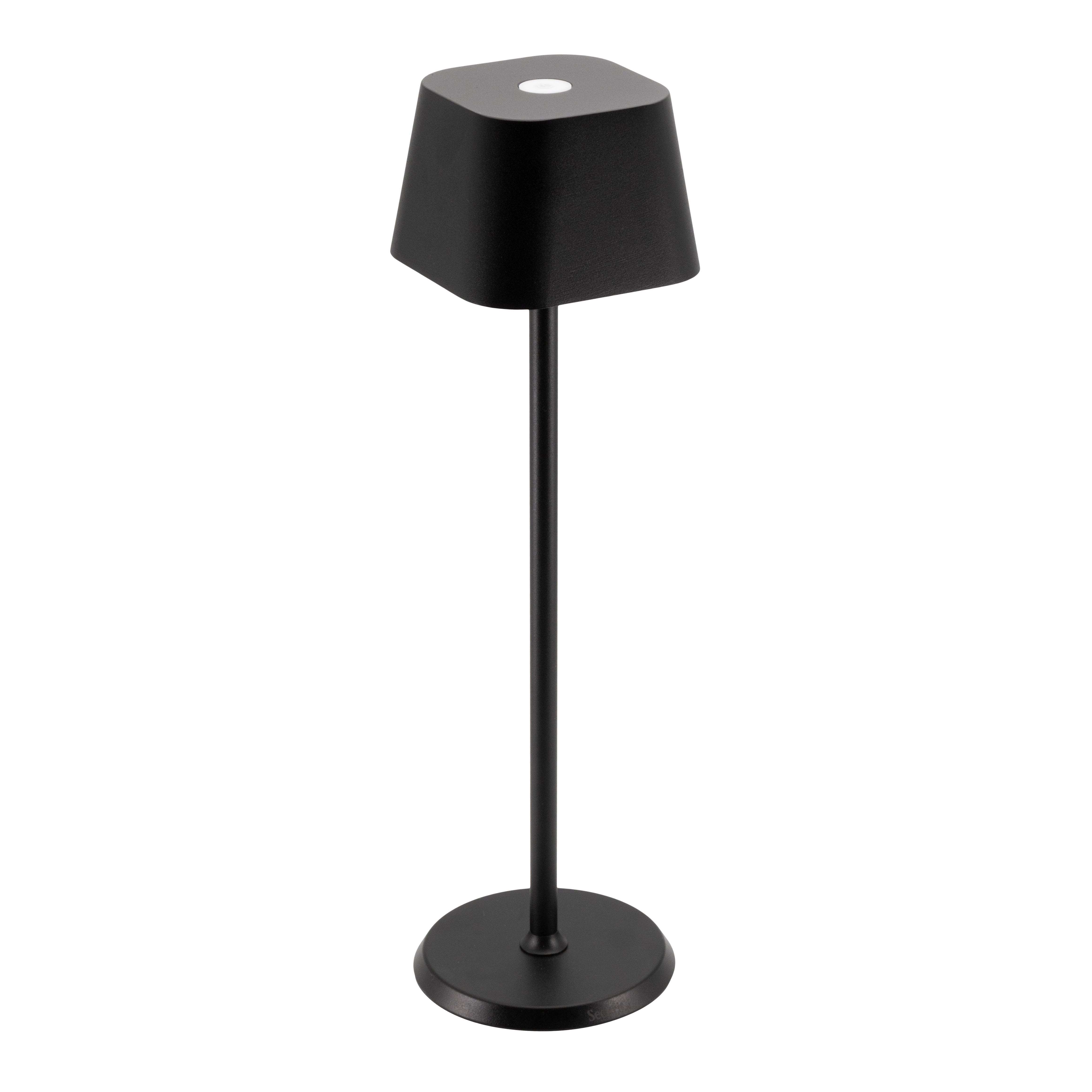 Lampe de table LED sans fil rechargeable Georgina - noire - intérieur & extérieur
