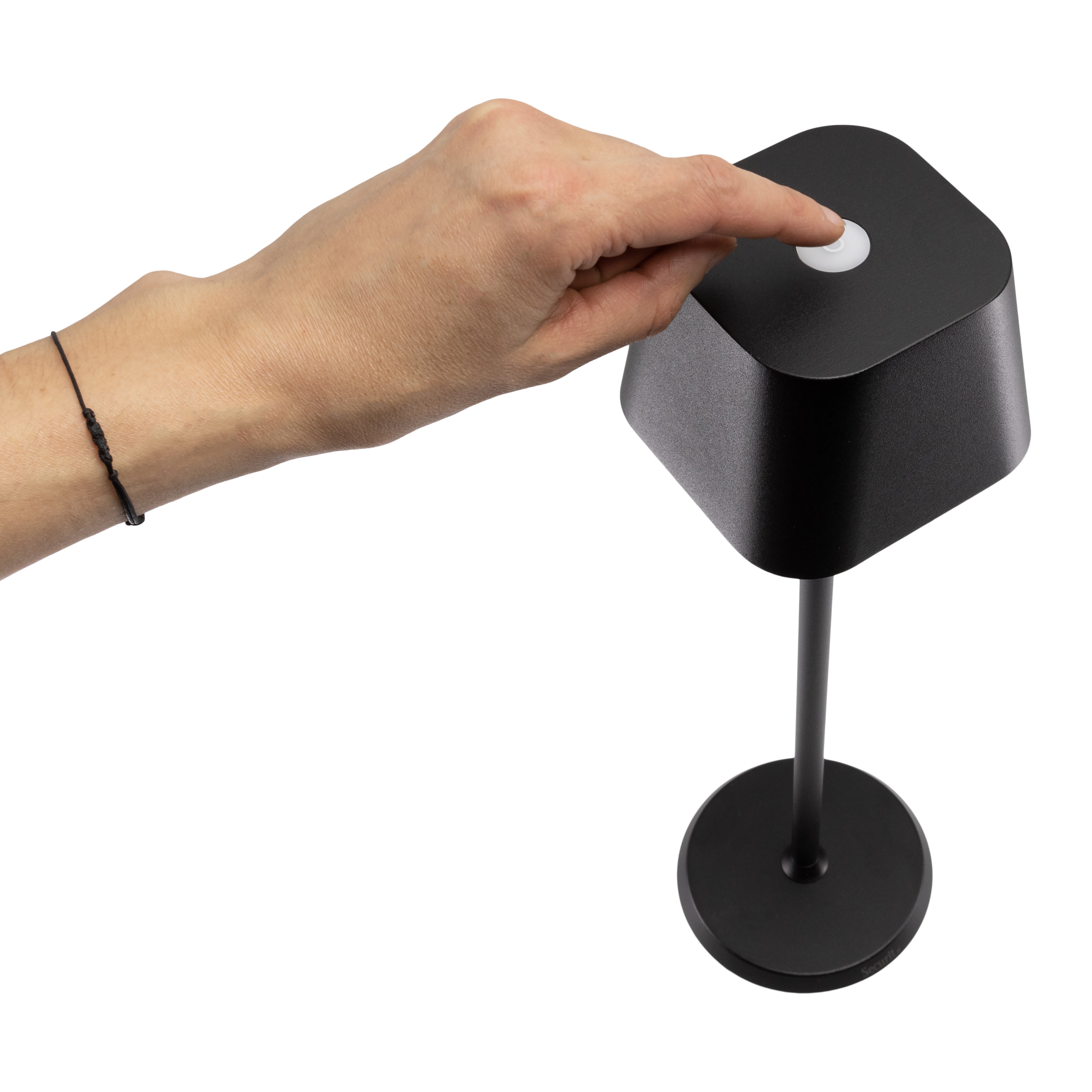 Lampe de table LED sans fil rechargeable Georgina - noire - intérieur & extérieur