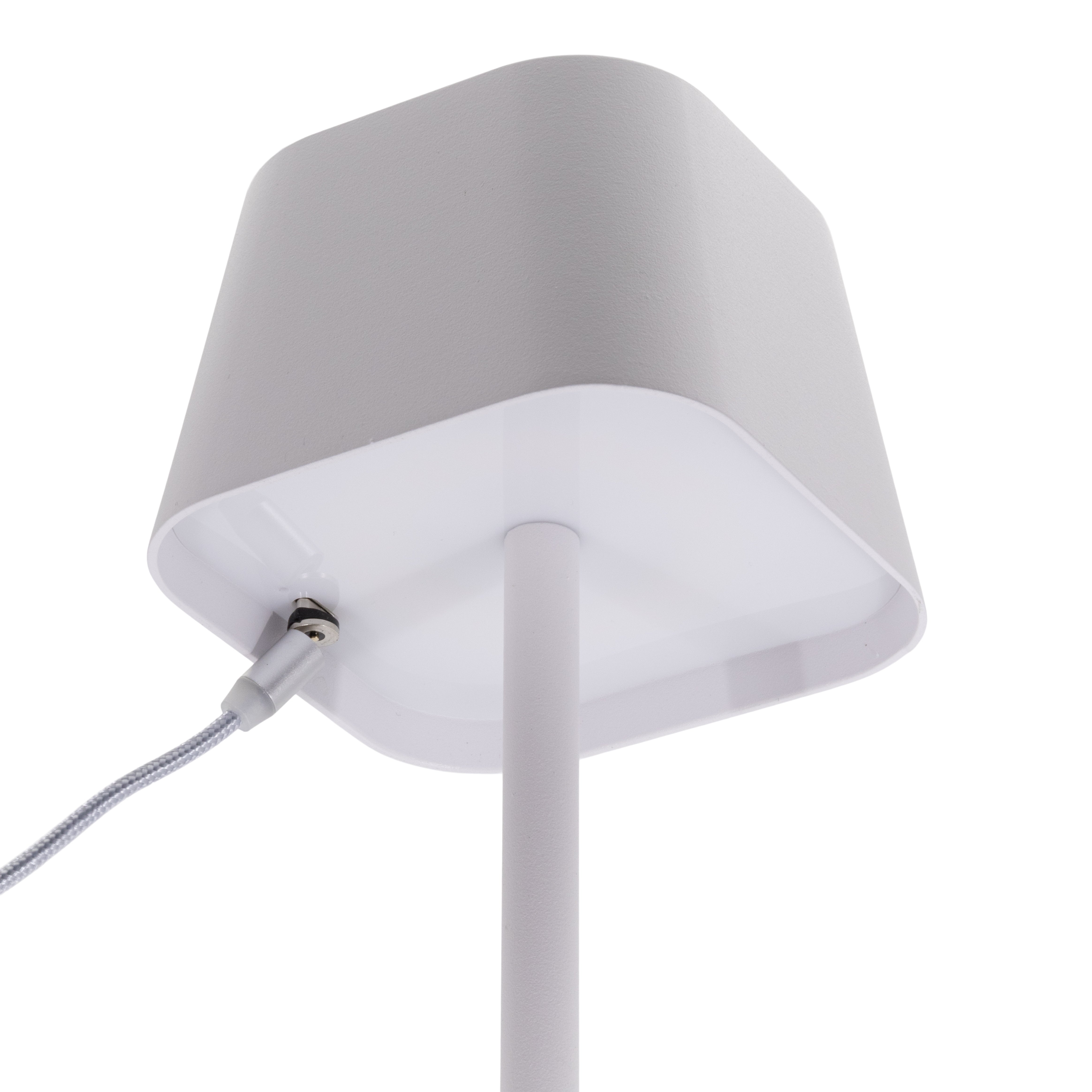 Lampe de table LED sans fil rechargeable Georgina - blanche - intérieur & extérieur