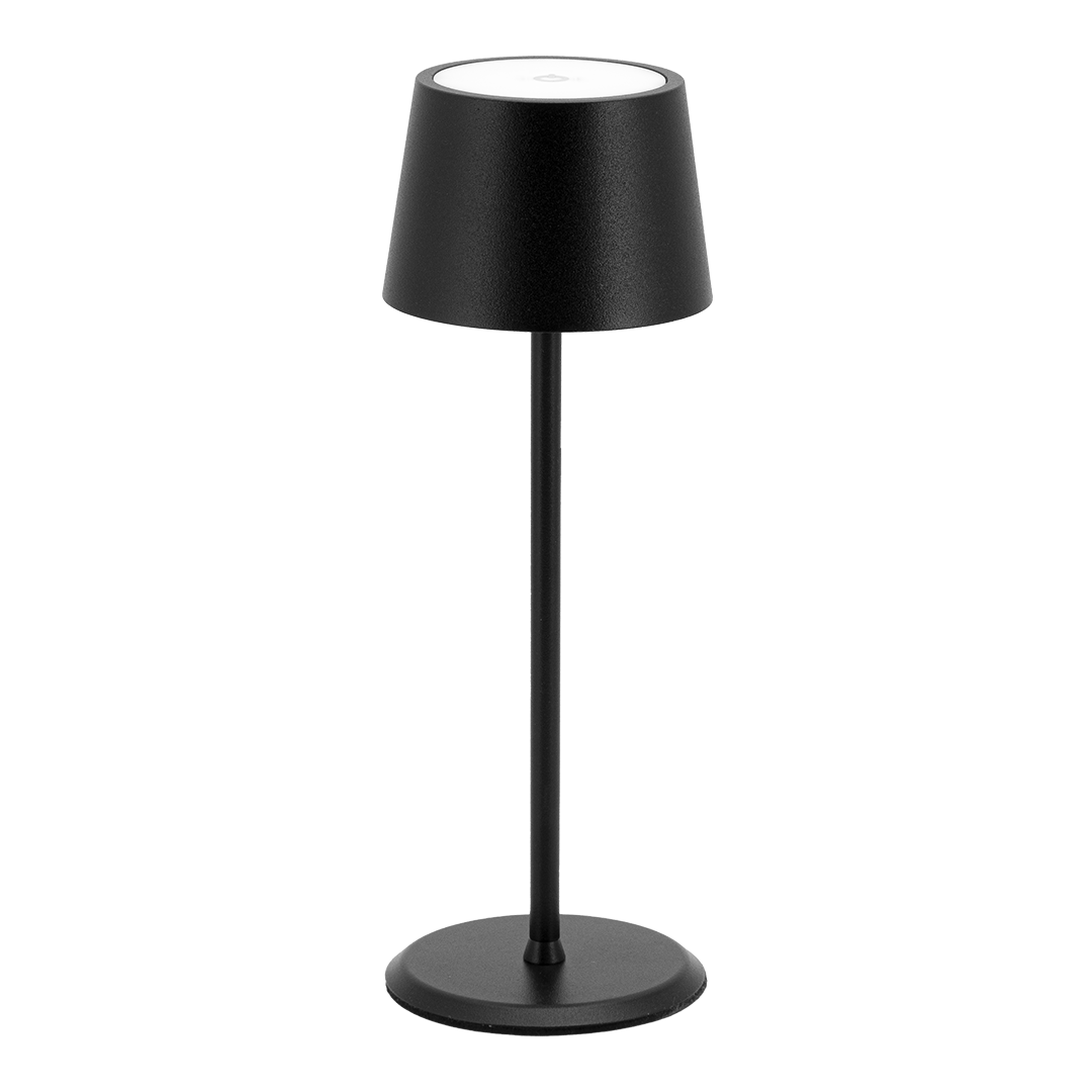 Pack 2 lampes de table LED sans fil rechargeables - Monte Carlo - noires - intérieur & extérieur