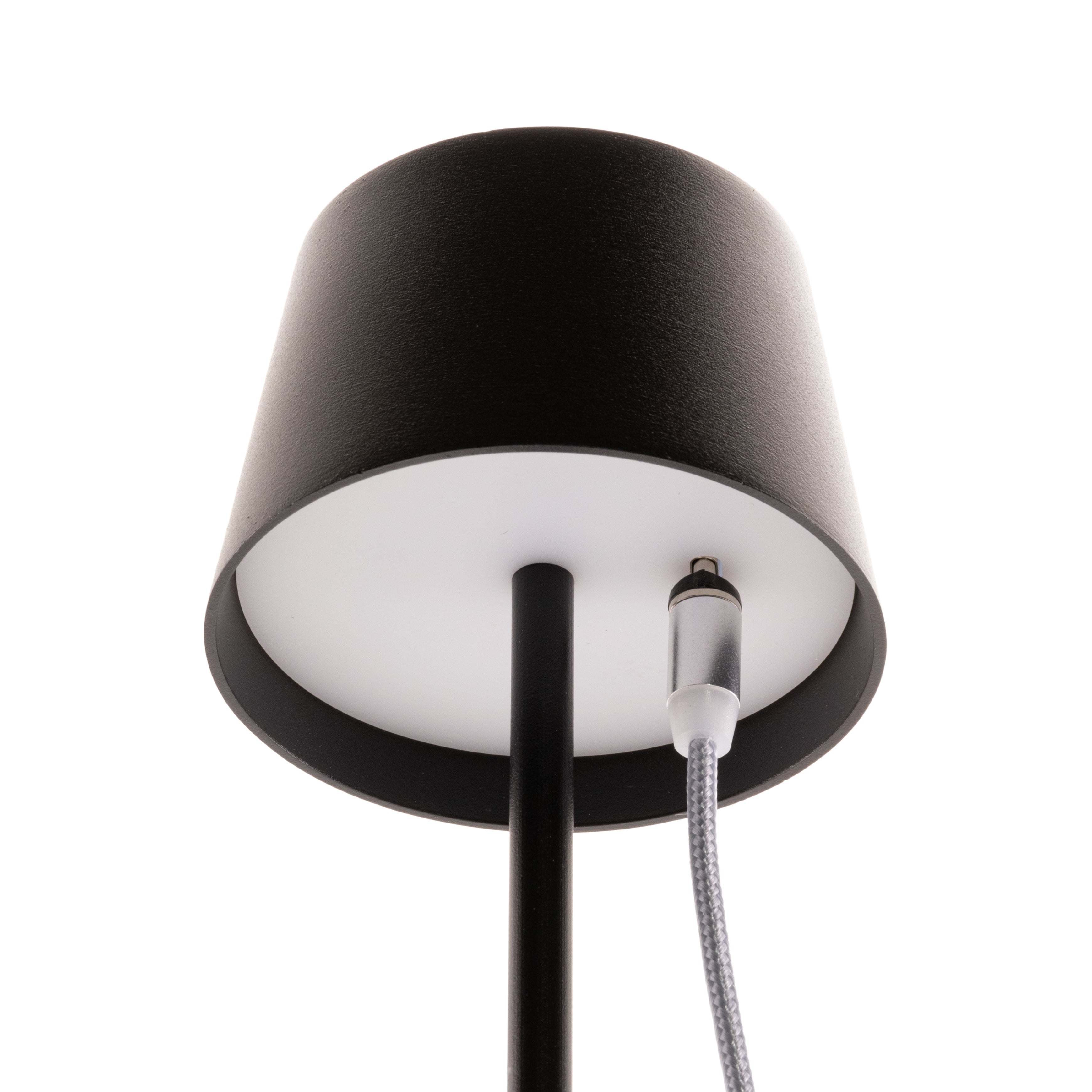 Lampe de table LED sans fil rechargeable Monte Carlo - noire - intérieur & extérieur