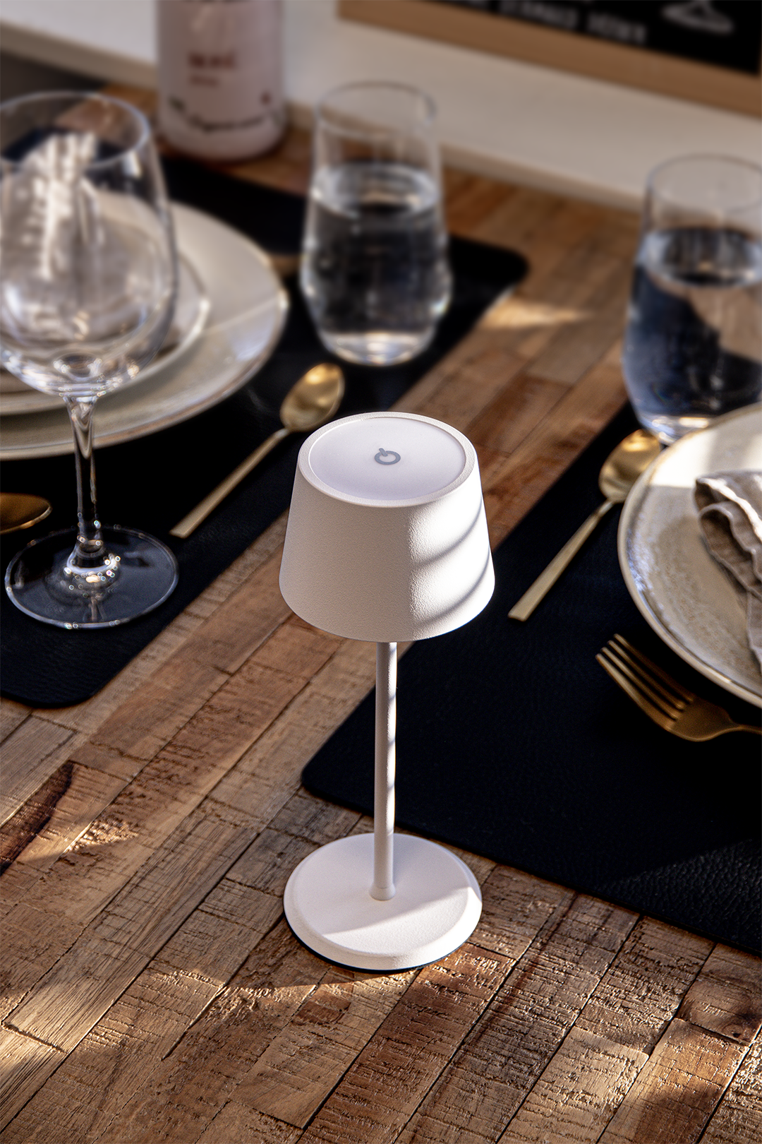 Pack 2 lampes de table LED sans fil rechargeables - Monte Carlo - blanches - intérieur & extérieur