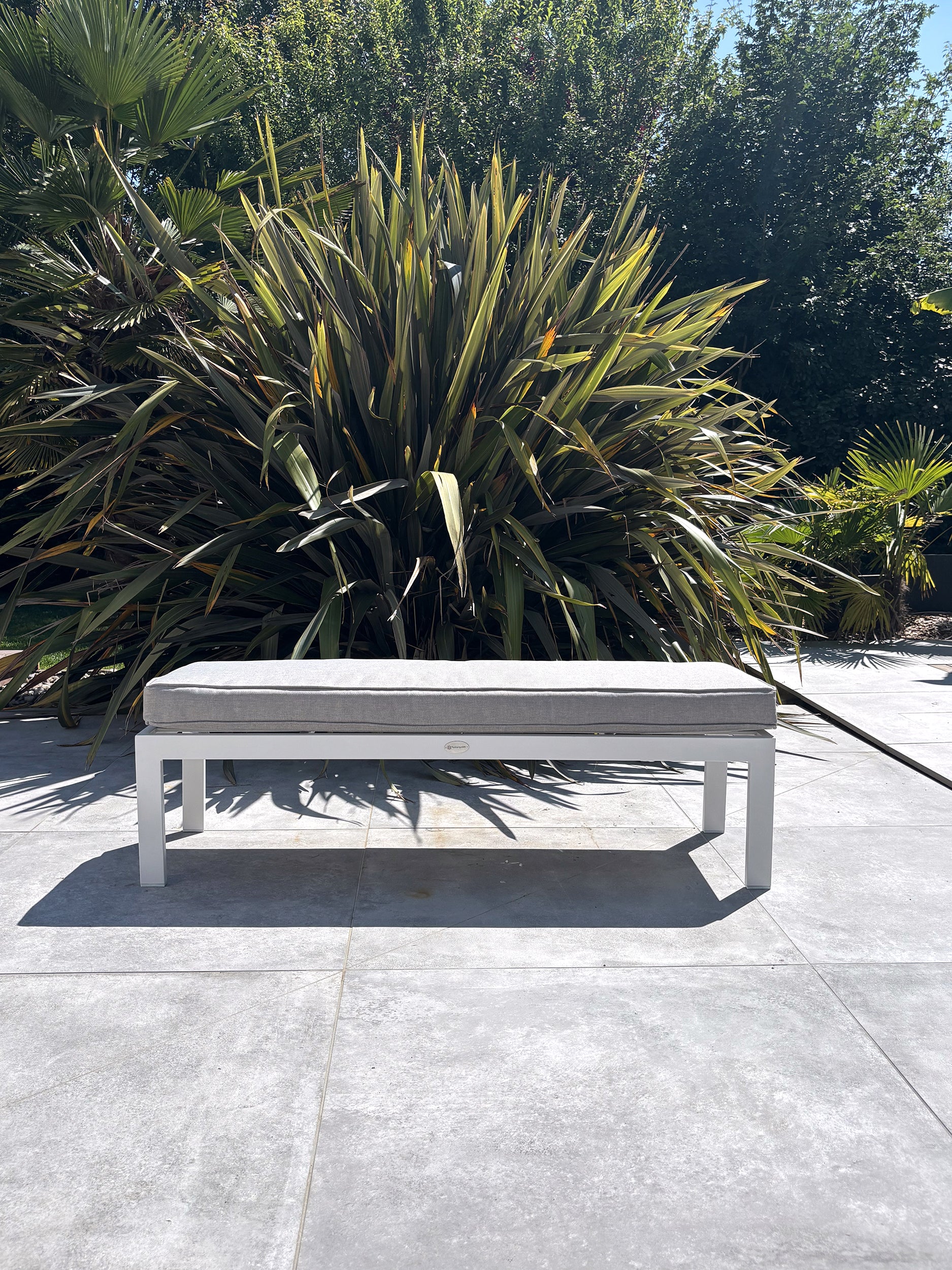 Ensemble repas de jardin Majari - Blanc 150 cm