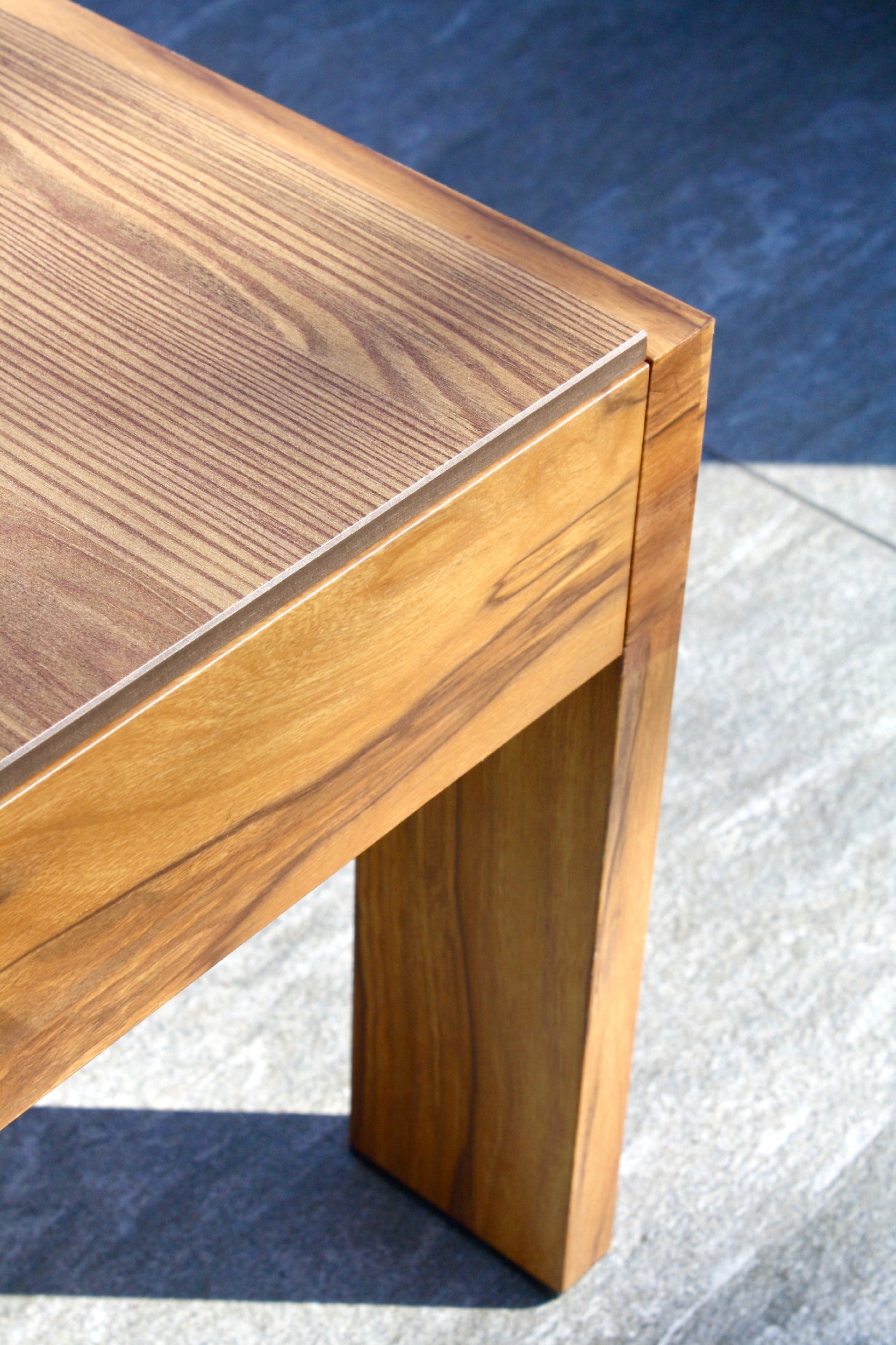 Salon de jardin d'angle MAJORQUE 5 places en aluminium effet bois - MARRON