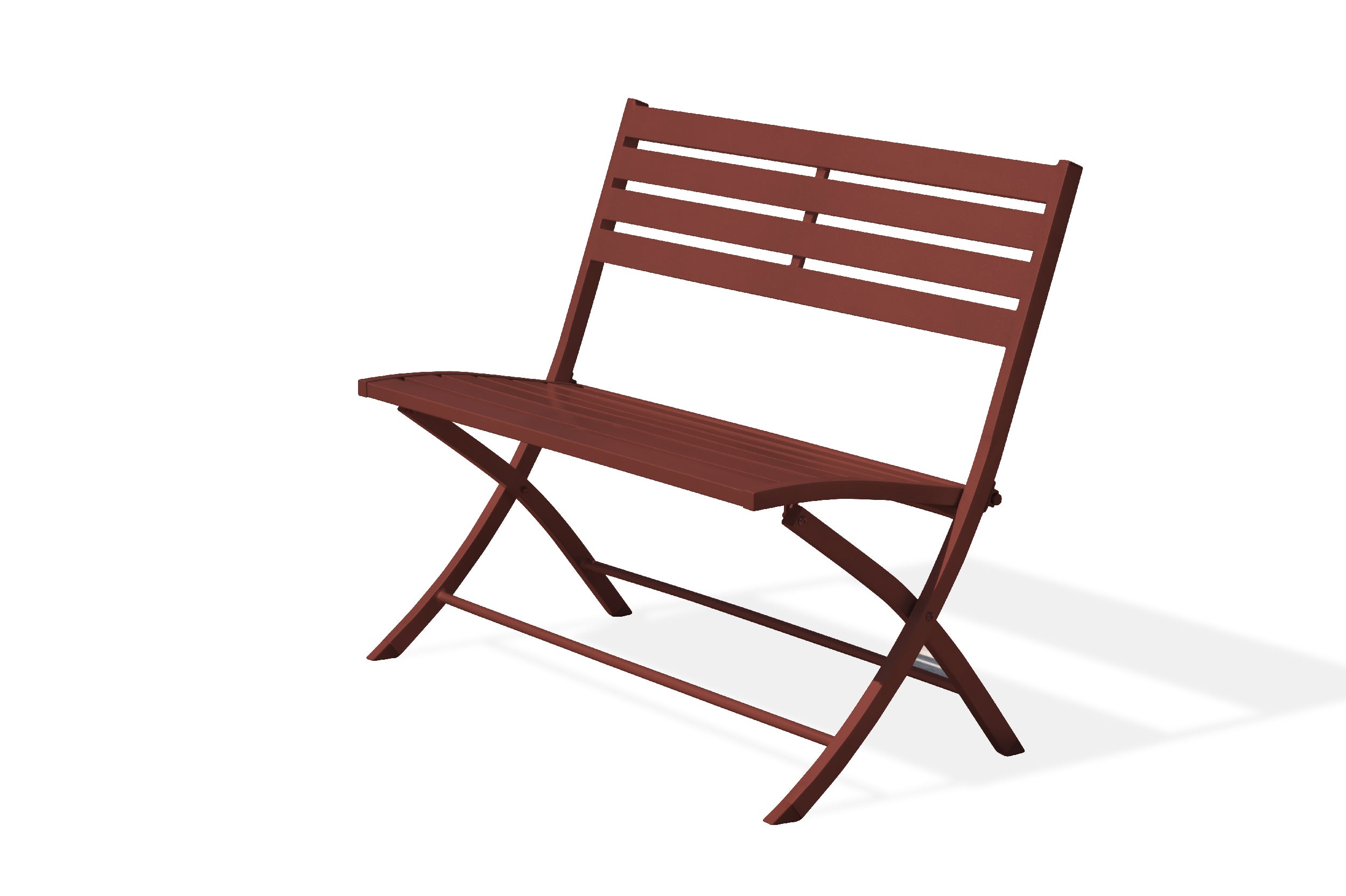 Banc de jardin pliant MARIUS en aluminium - ROUGE CARMIN