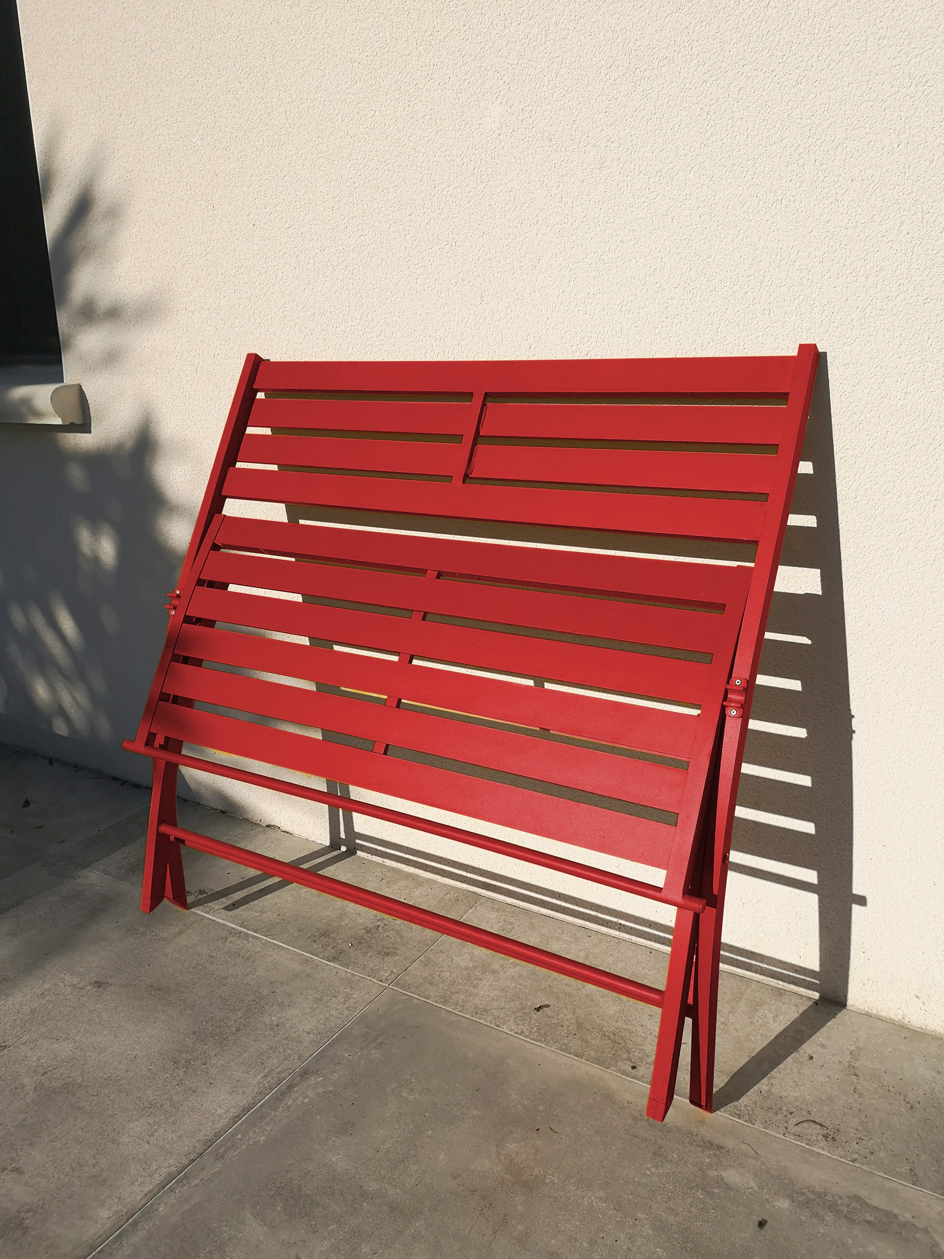 Banc de jardin pliant MARIUS en aluminium - ROUGE CARMIN