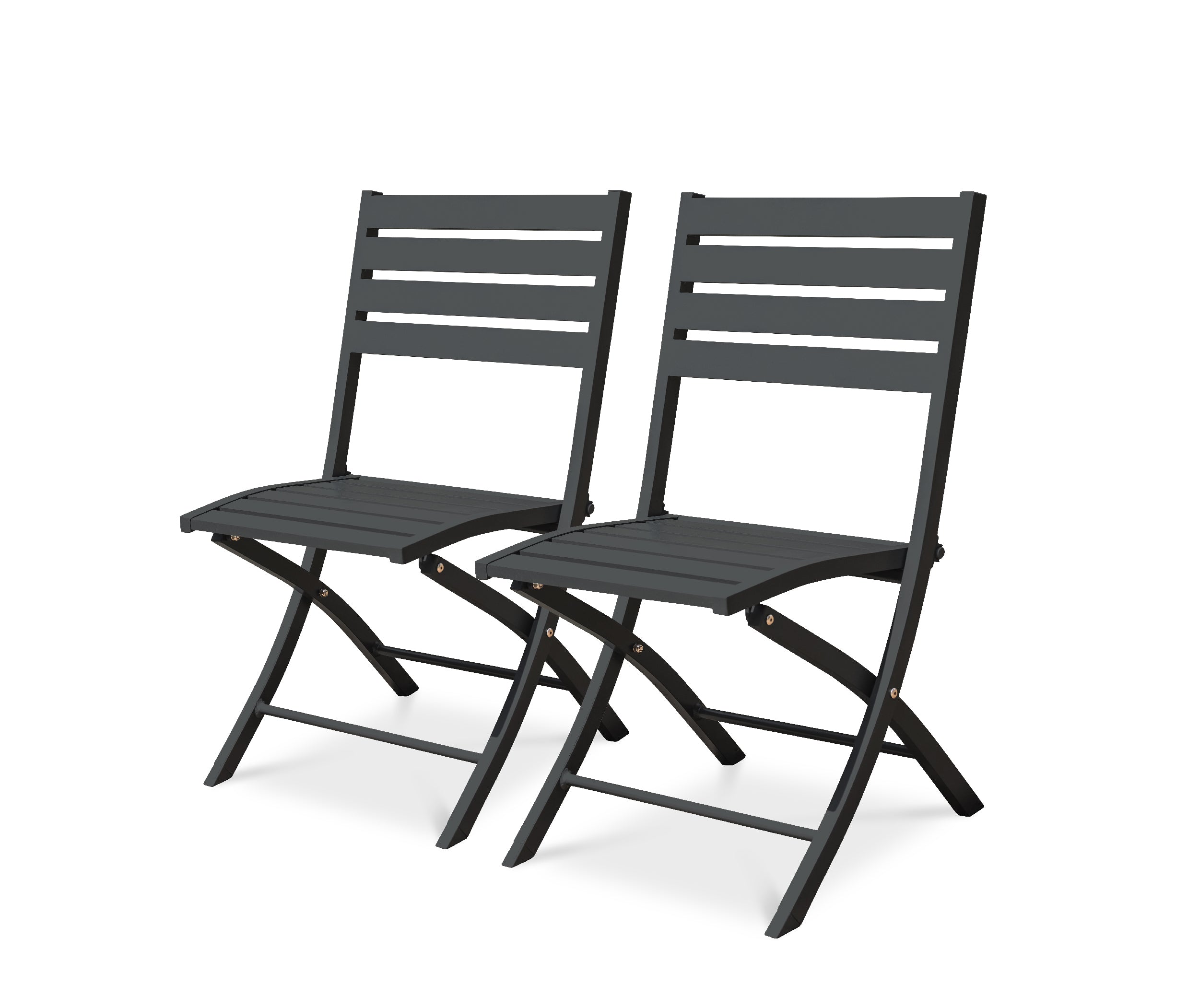 Lot de 2 chaises de jardin pliantes MARIUS-CP-GRISANT