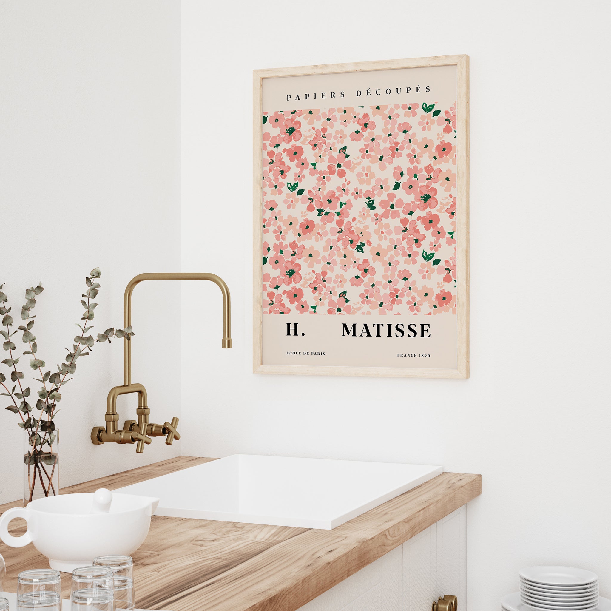 Affiche de fleurs découpées