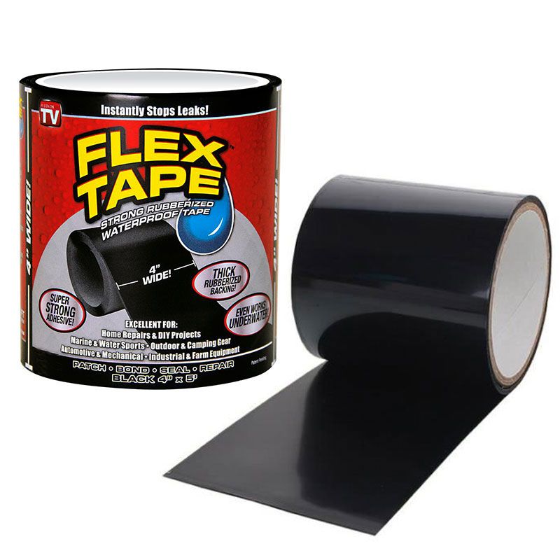 FLEX TAPE noir : Bande Adhésive Hydrofuge et Waterproof Ultra-Résistante