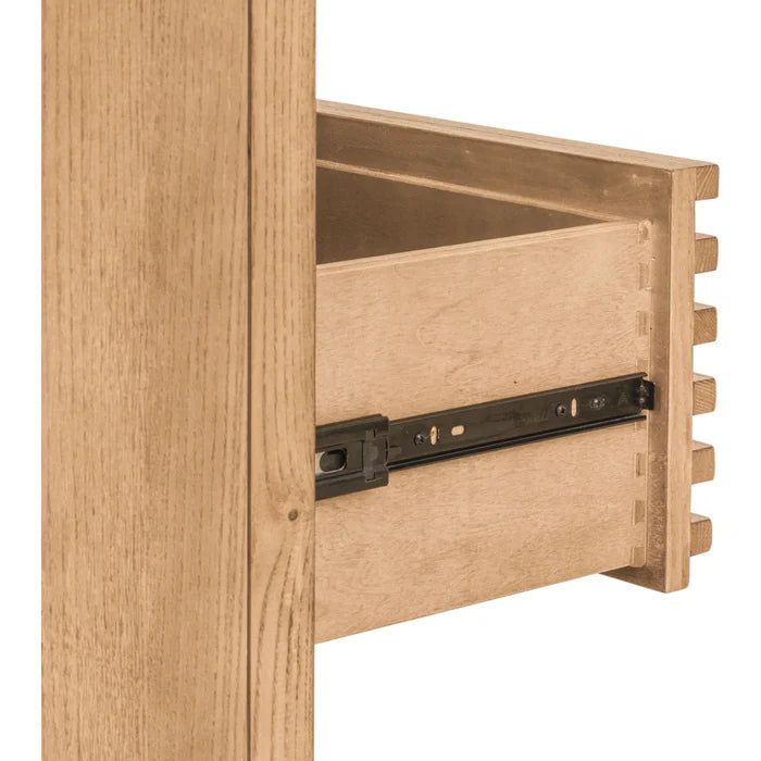 Commode à 5 tiroirs en bois de frêne, couleur lin - Tanner
