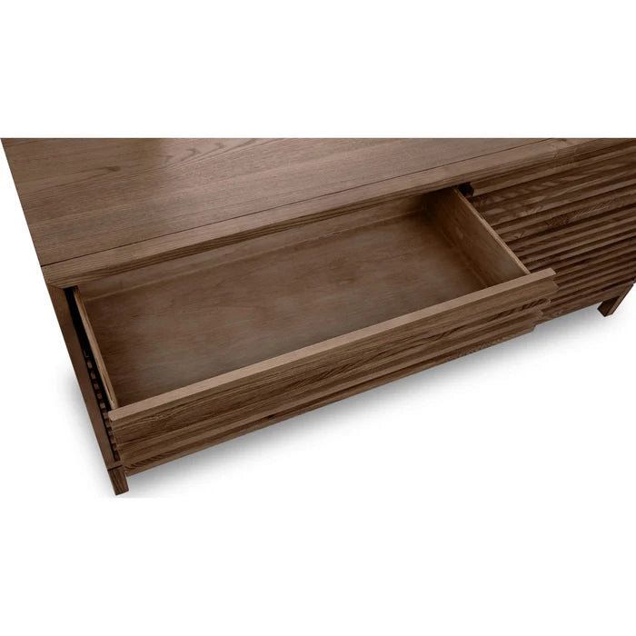 Commode à 6 tiroirs en bois de frêne, couleur roux - Tanner