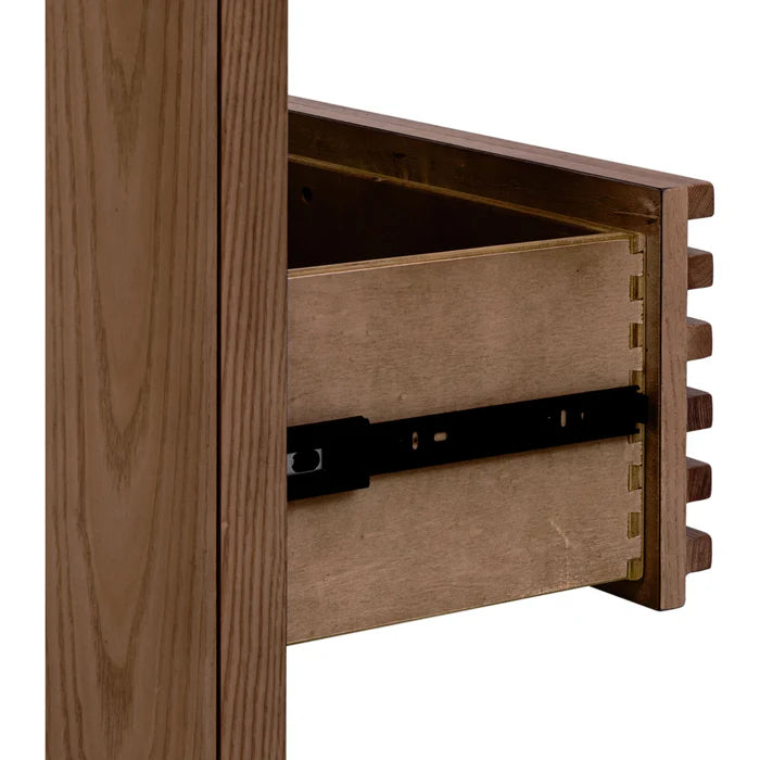 Commode à 6 tiroirs en bois de frêne, couleur roux - Tanner