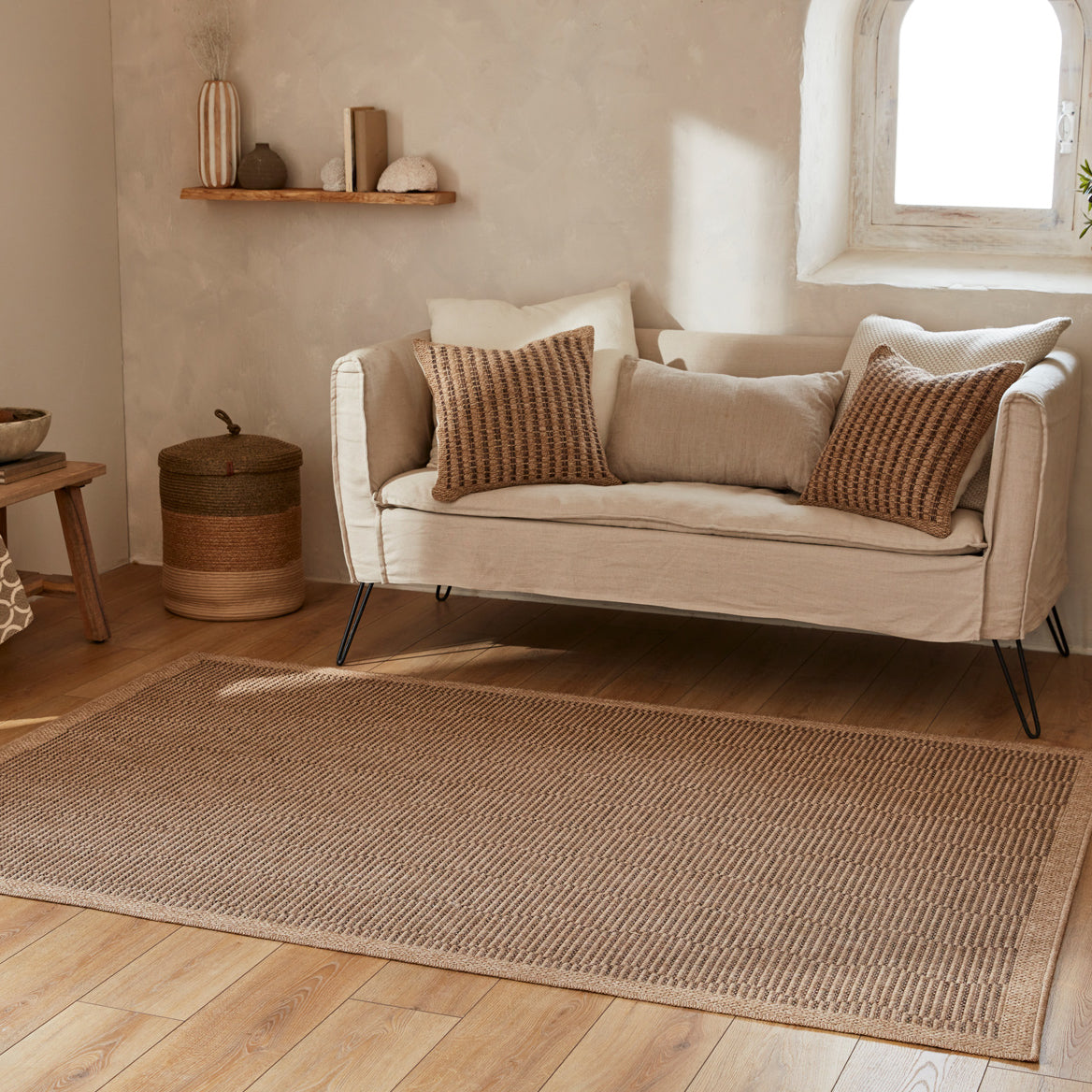 Tapis aspect Jute NATURE marron