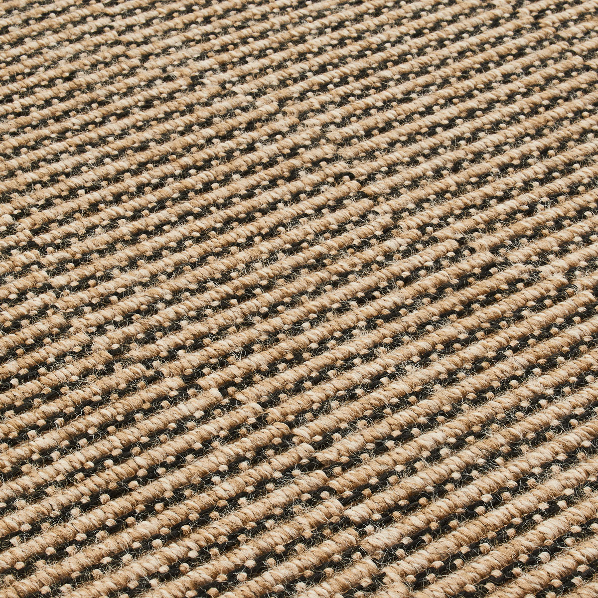 Tapis aspect Jute NATURE noir