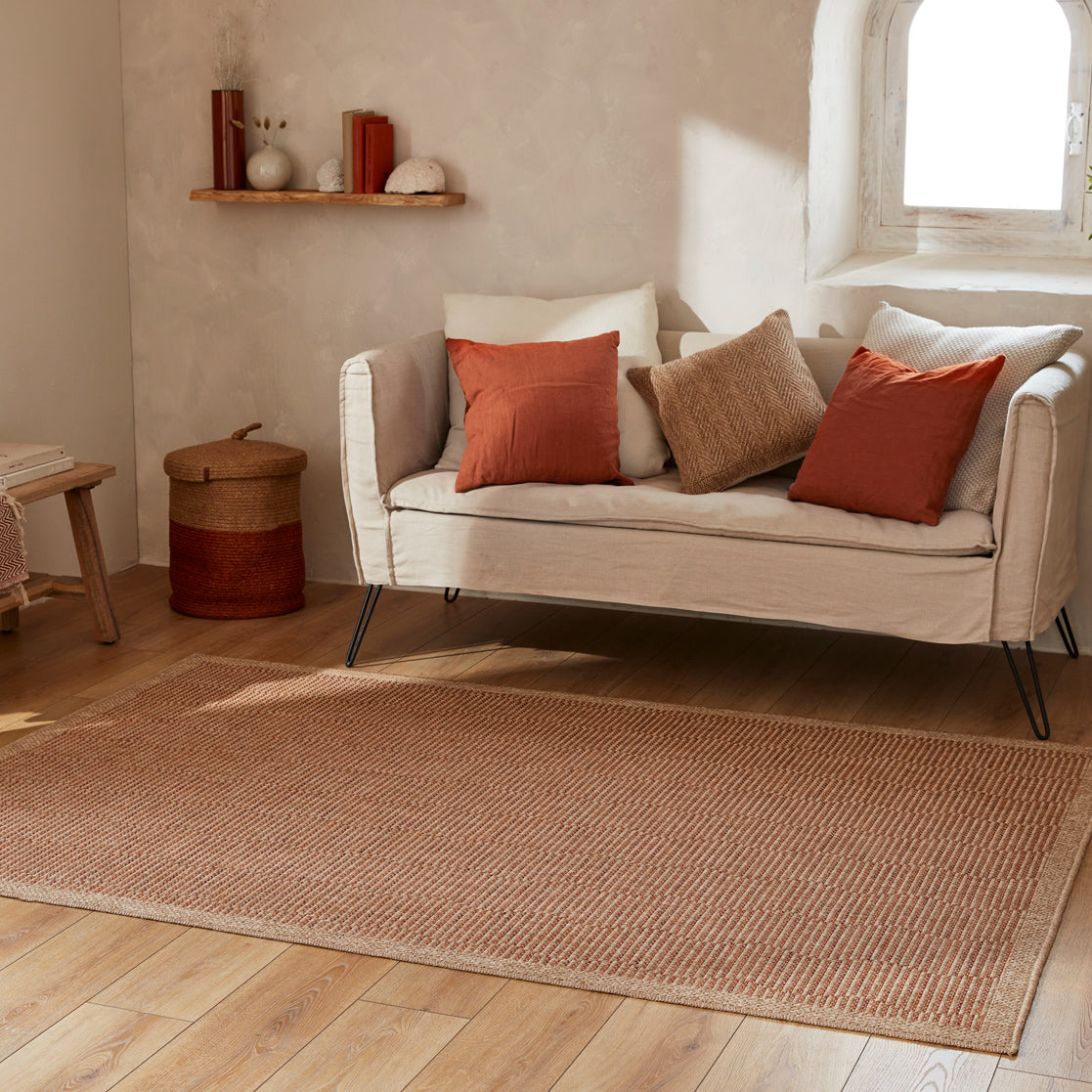 Tapis aspect Jute NATURE terra