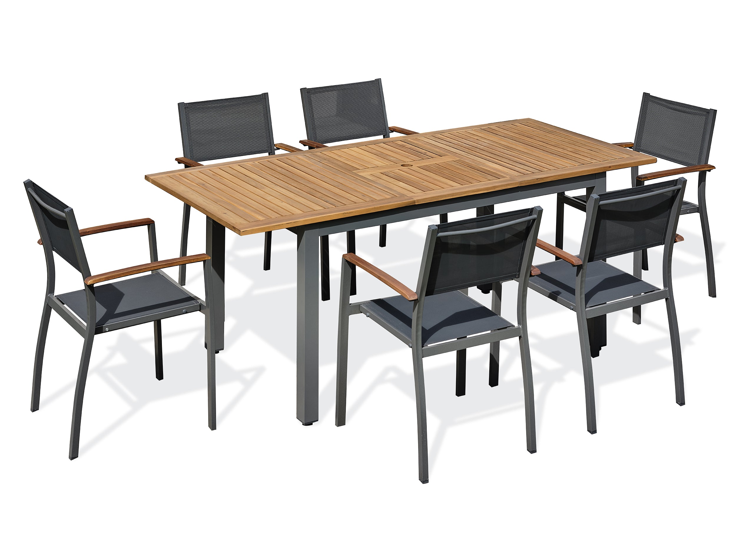 Ensemble repas de jardin Orsino 6 places - Acacia