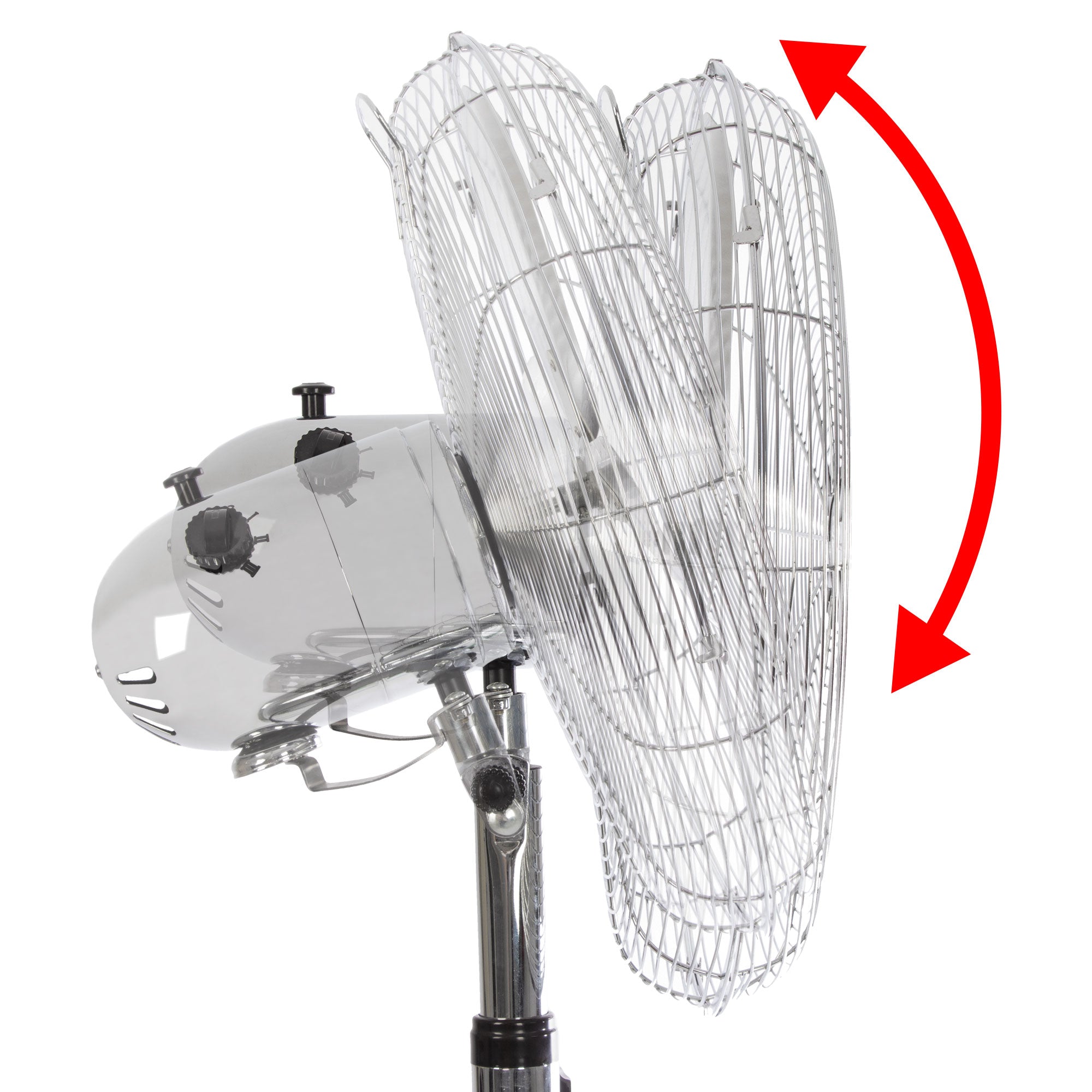 Ventilateur sur pied design Inox 40cm