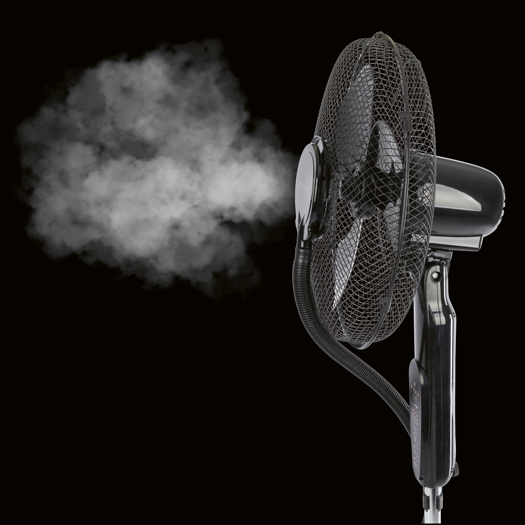 Ventilateur humidificateur mobile 40 cm Noir
