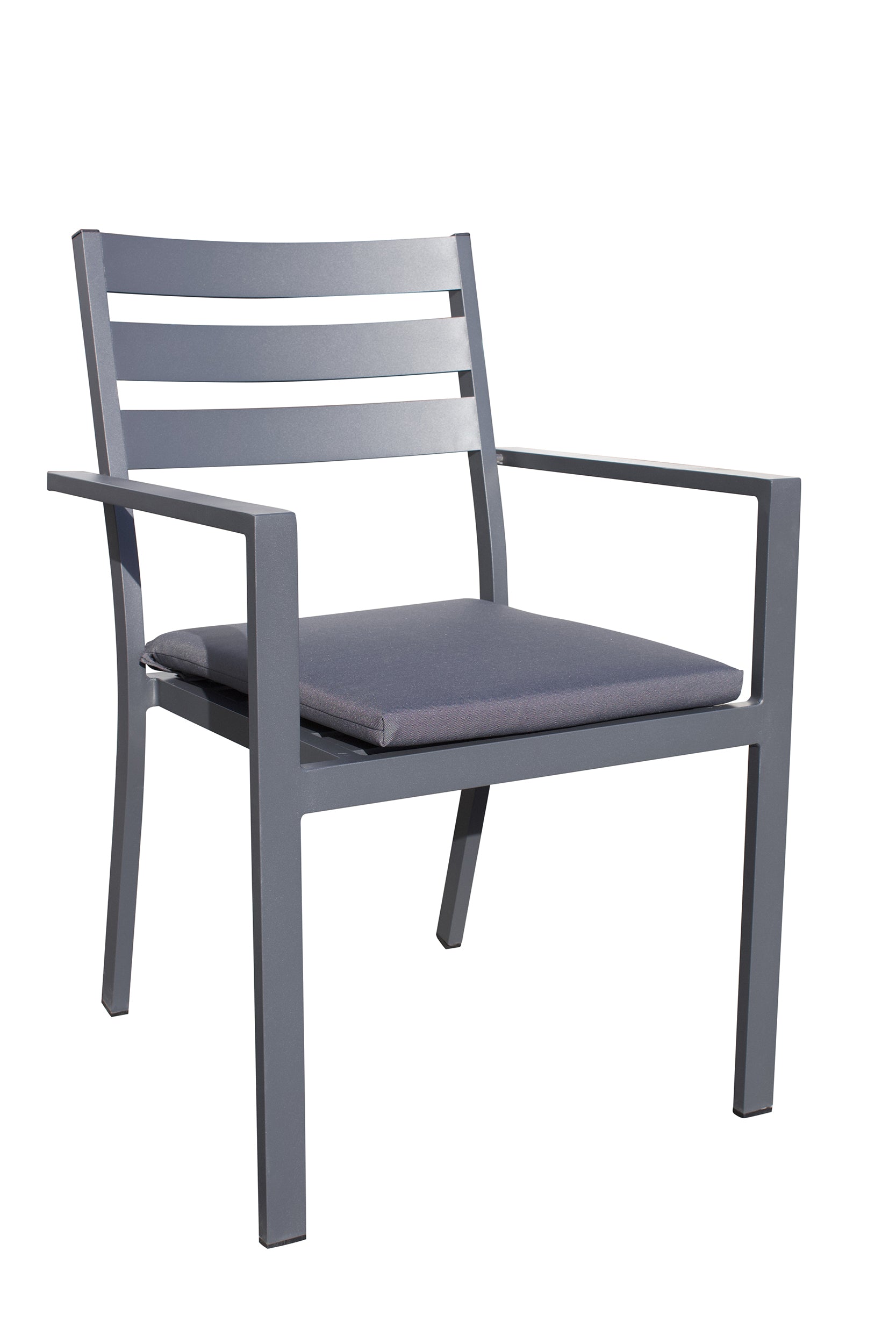 Fauteuil de jardin empilable PELOSA en aluminium - GRIS ANTHRACITE