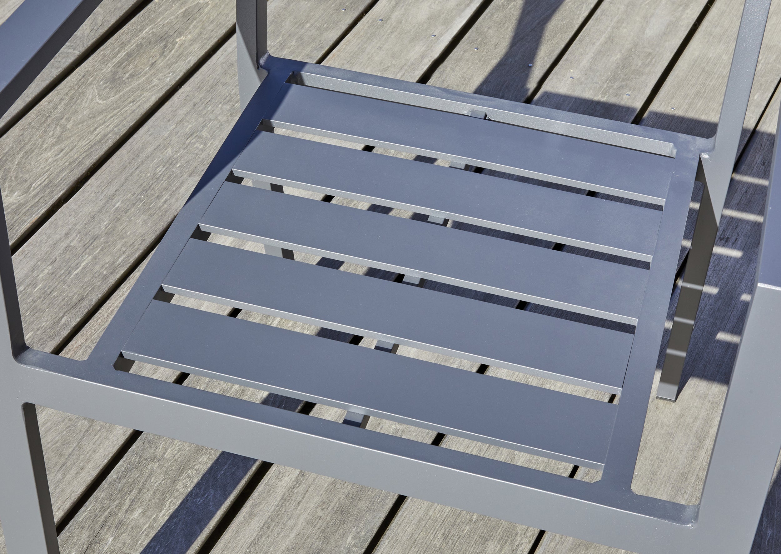 Fauteuil de jardin empilable PELOSA en aluminium - GRIS ANTHRACITE