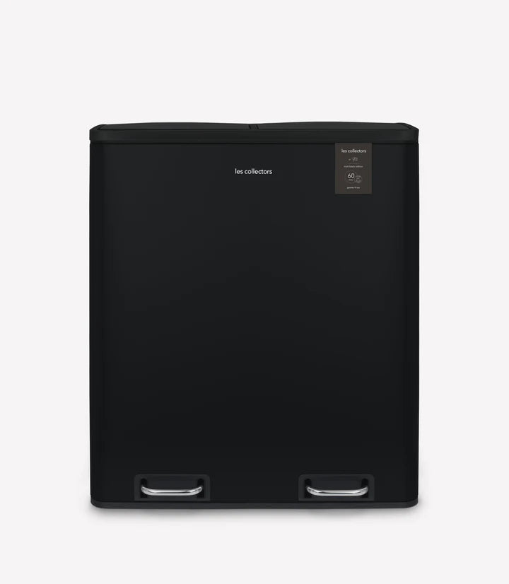Poubelle de tri 2x30L Noir