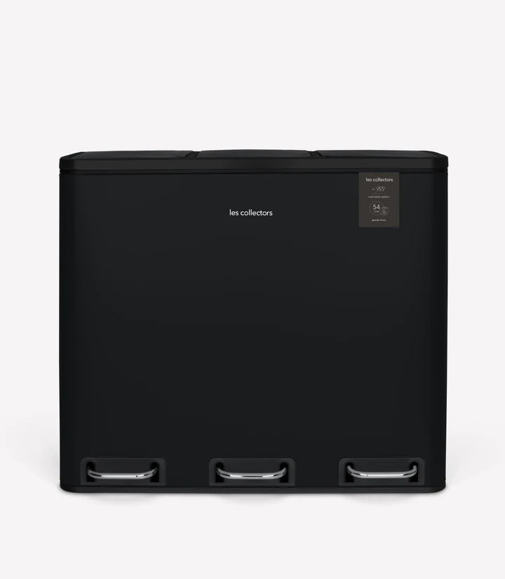 Poubelle de tri 3x18L Noir