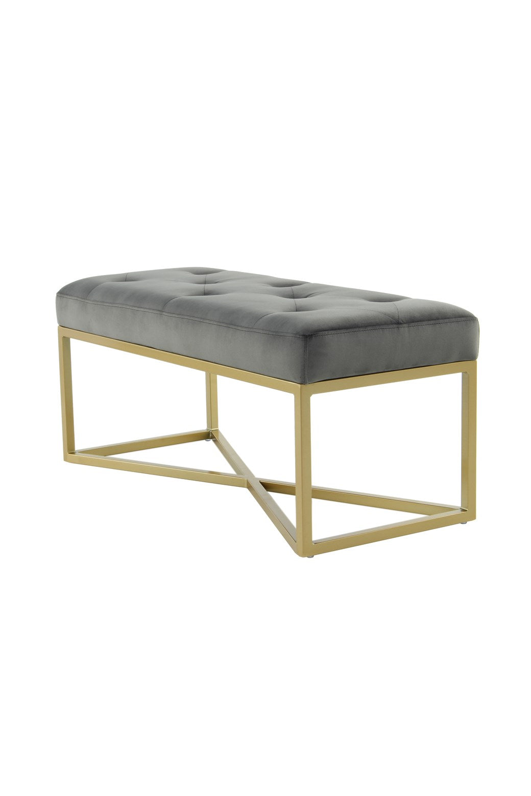 Banc gris / doré - Cameron