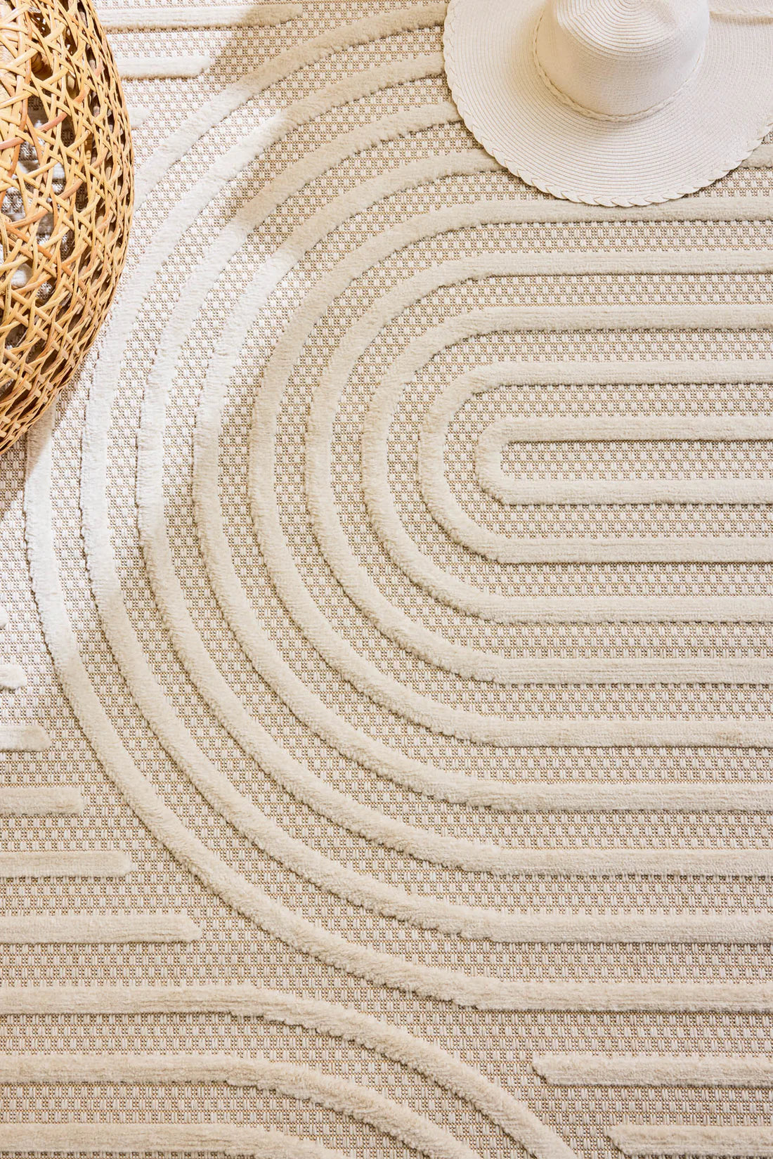 Tapis intérieur/extérieur SANTORINI blanc