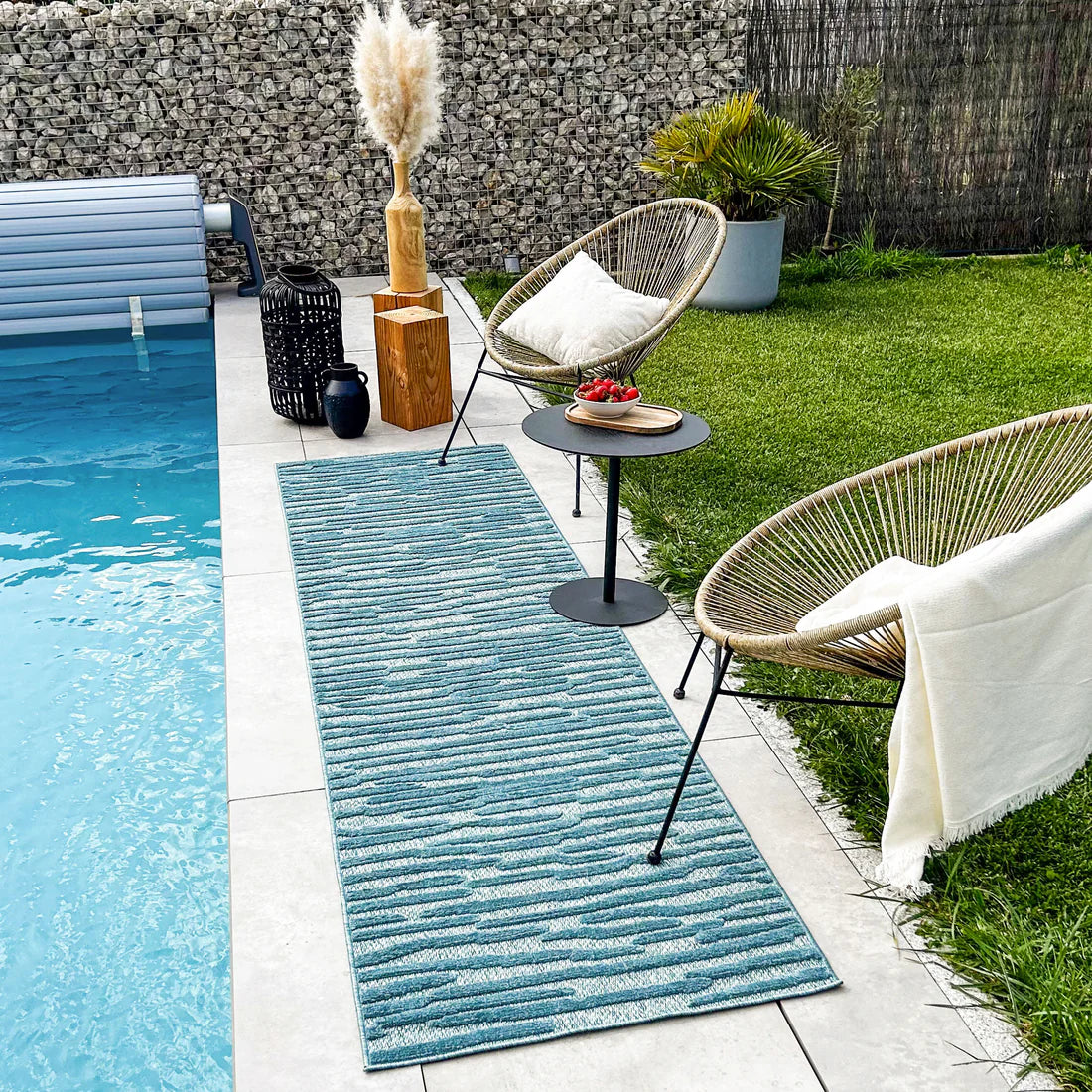 Tapis SANTORINI turquoise