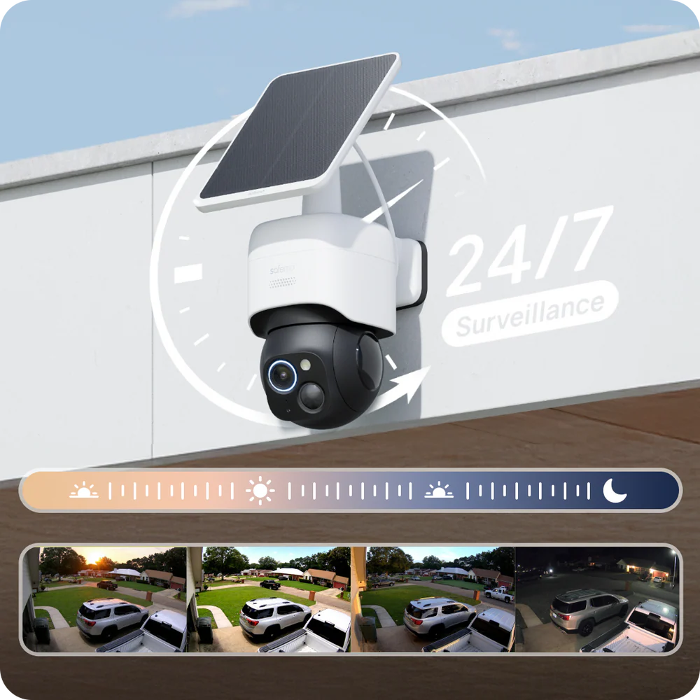 Caméra de sécurité extérieure 4K solaire ST1 – Sans abonnement
